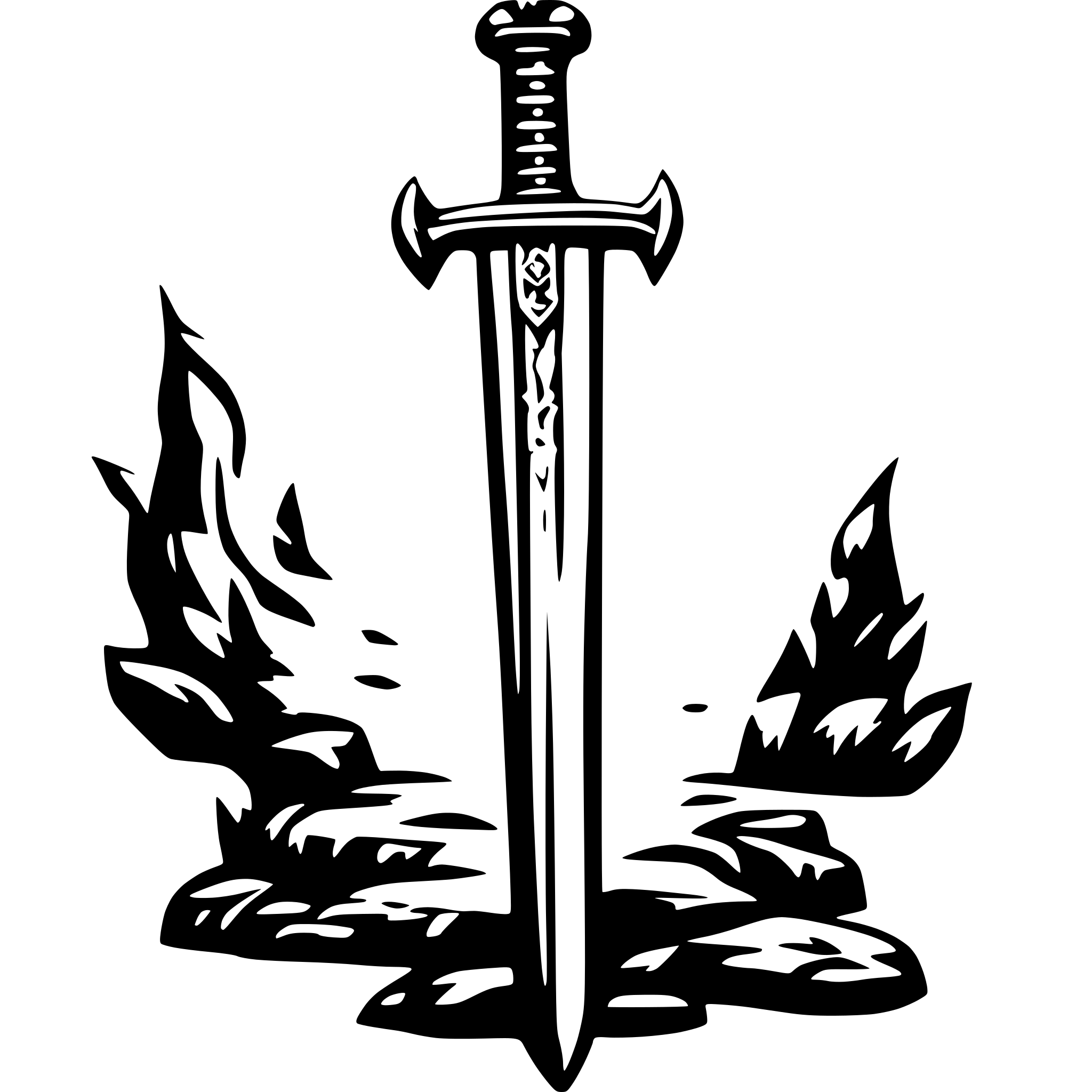 AI-generated SVG of 'two handed sword'