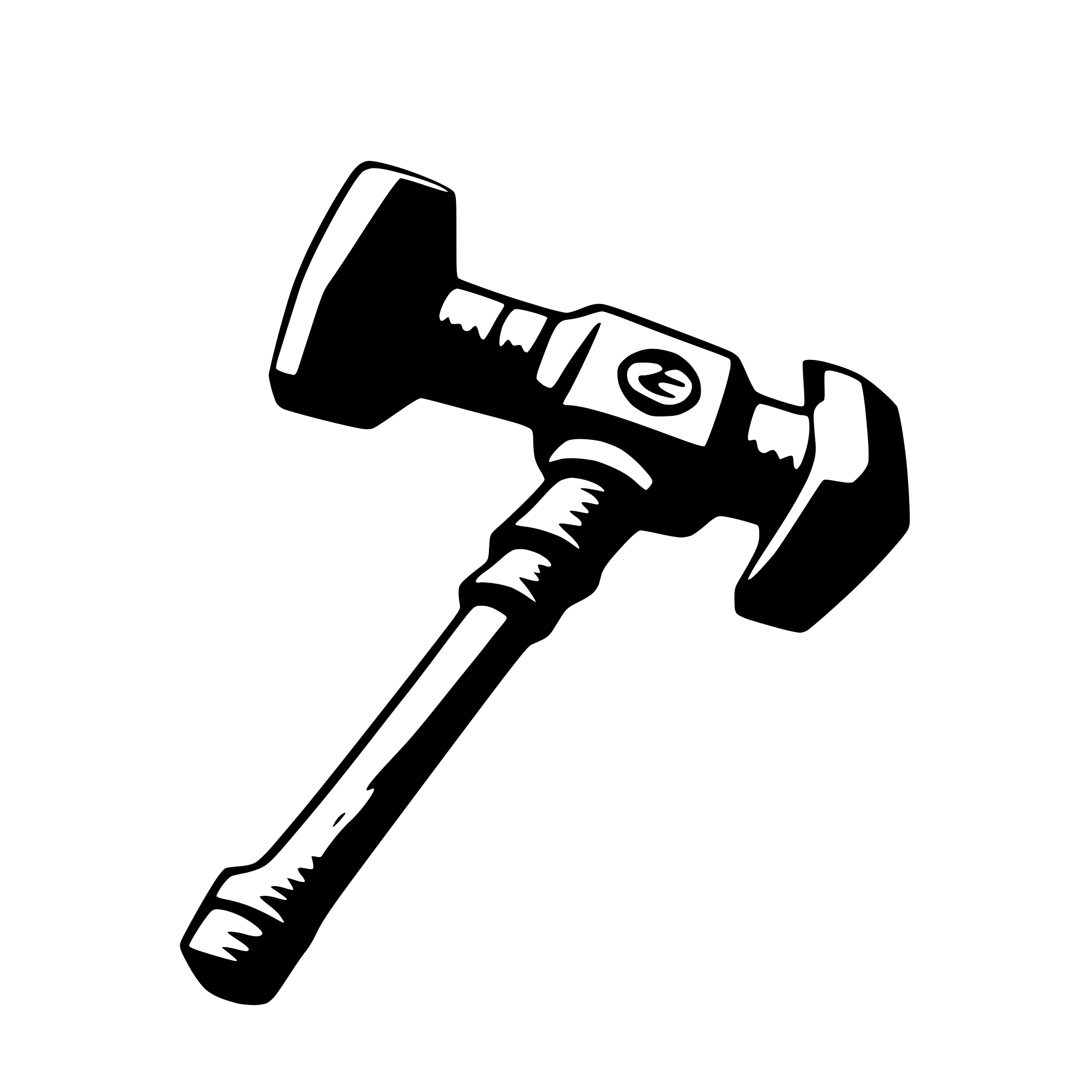 AI-generated SVG of a a modern sledgehammer with a short handle