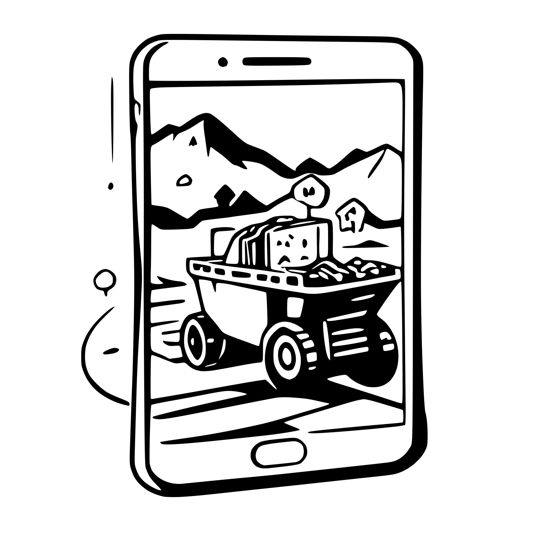 AI-generated SVG of a Create a minimalistic flat illustration showing an empty chat interface. Add: a mining trolley leaving the mine, above it a speech bubble with three dots inside the bubble. Use soft pastel colors (such as light blue, gray, and white) with clear lines. Add subtle shadows to add depth. The design should be simple and modern, suitable for the design of messaging applications.