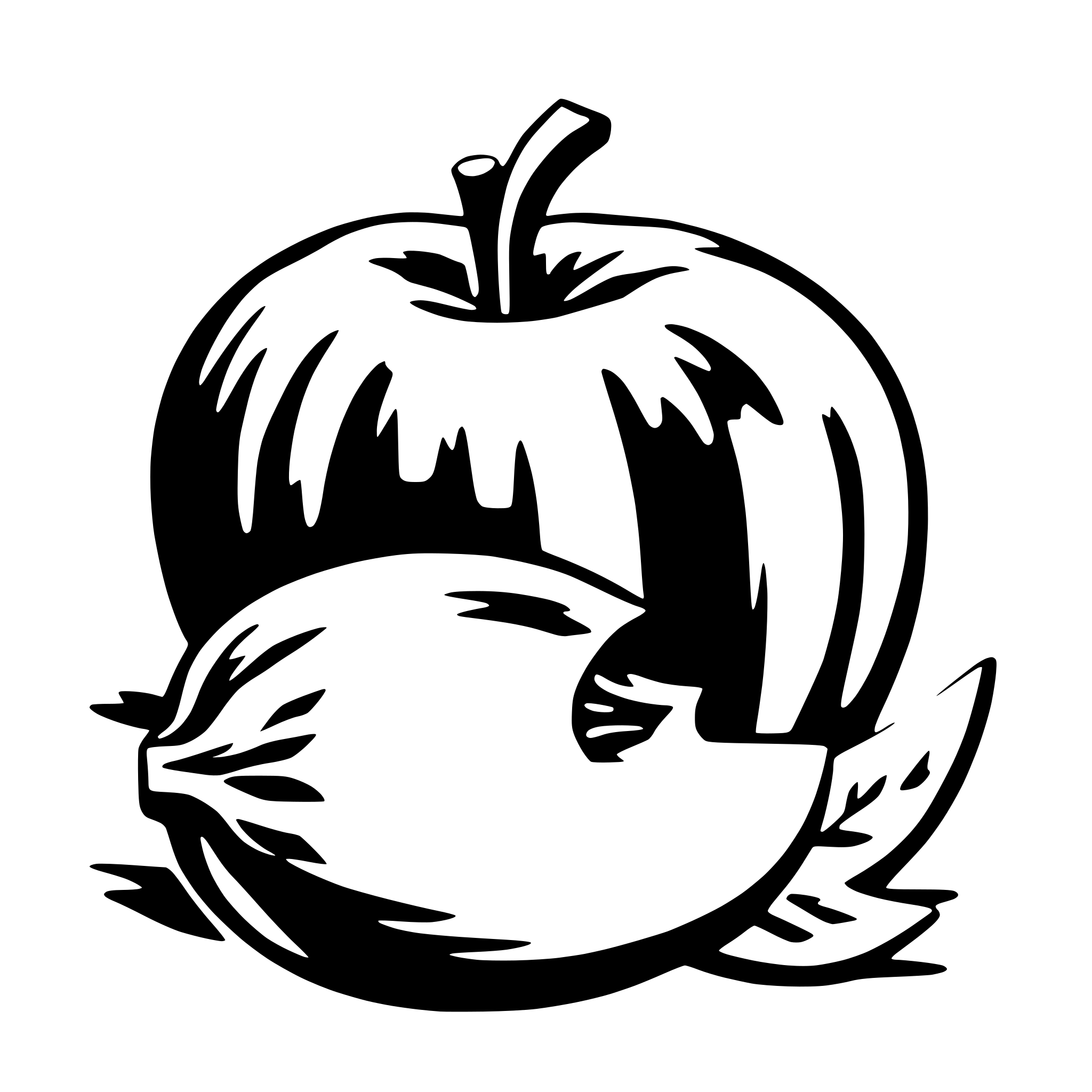 AI-generated SVG of a an apple and a celery