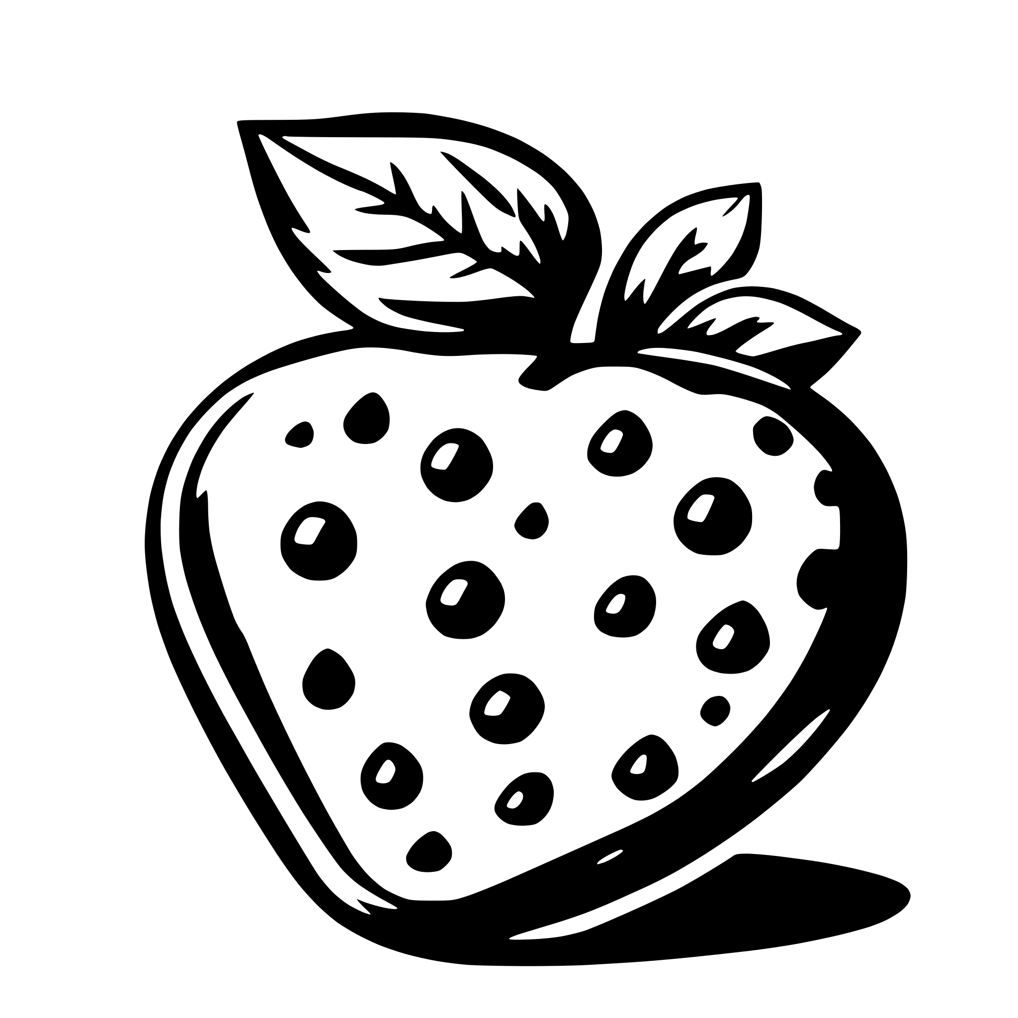 AI-generated SVG of 'cute simple strawberry vector'