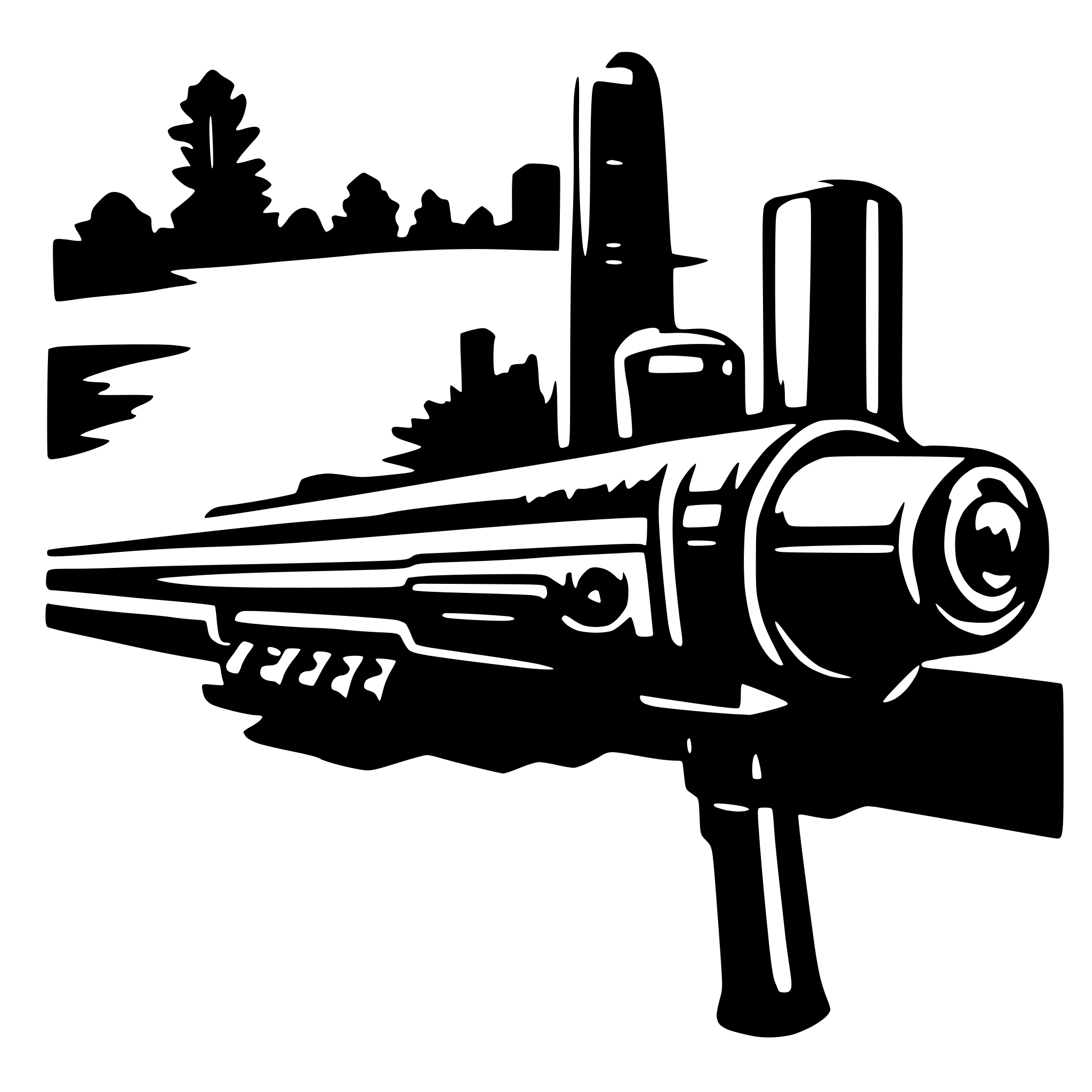 AI-generated SVG of 'Shotgun facing camera'