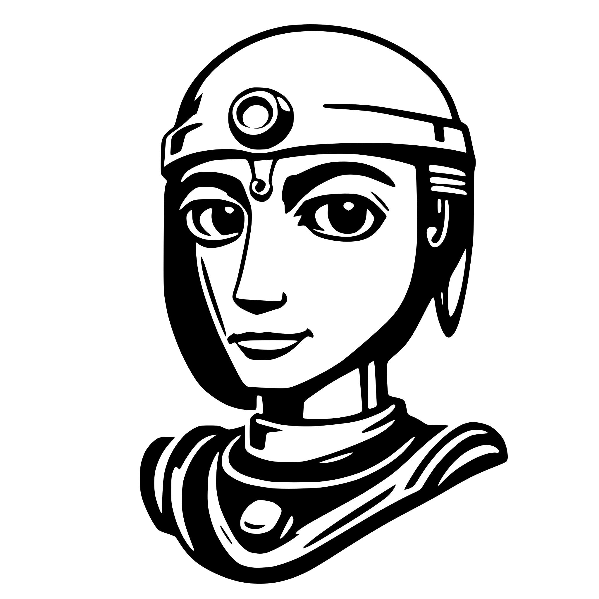 AI-generated SVG of 'avatar robot oman'