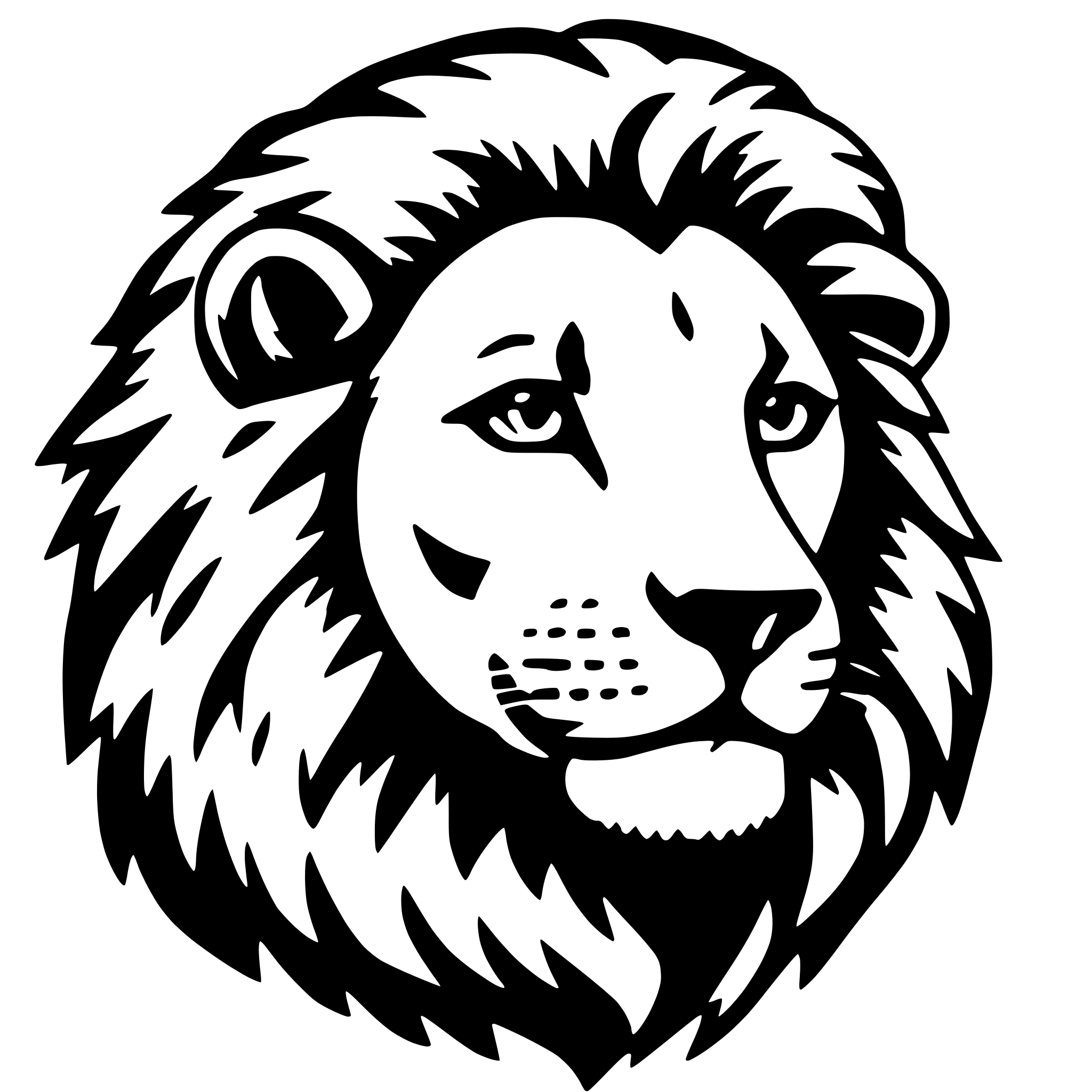 AI-generated SVG of a lion