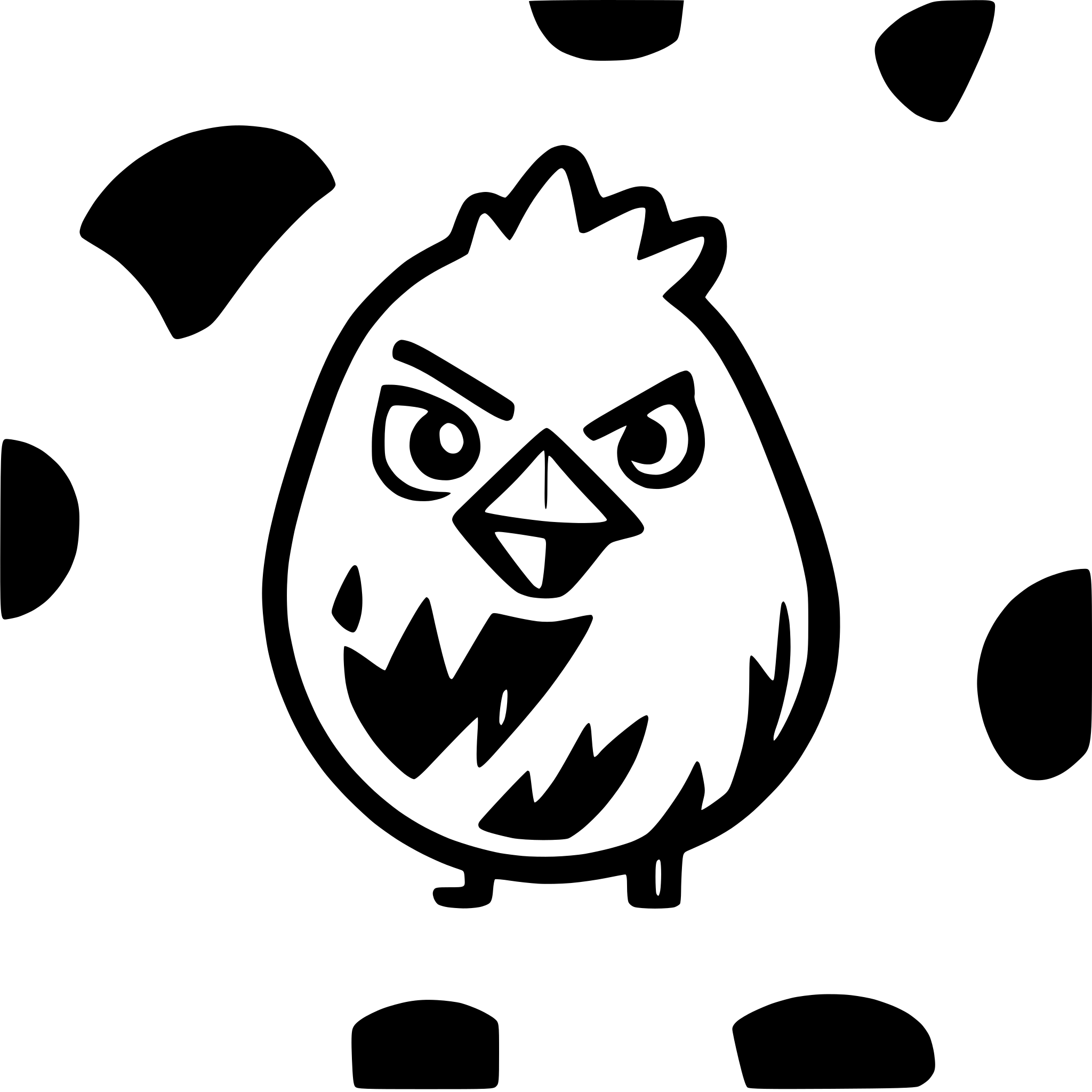 AI-generated SVG of a angry chicken, line icon, black line, closed line