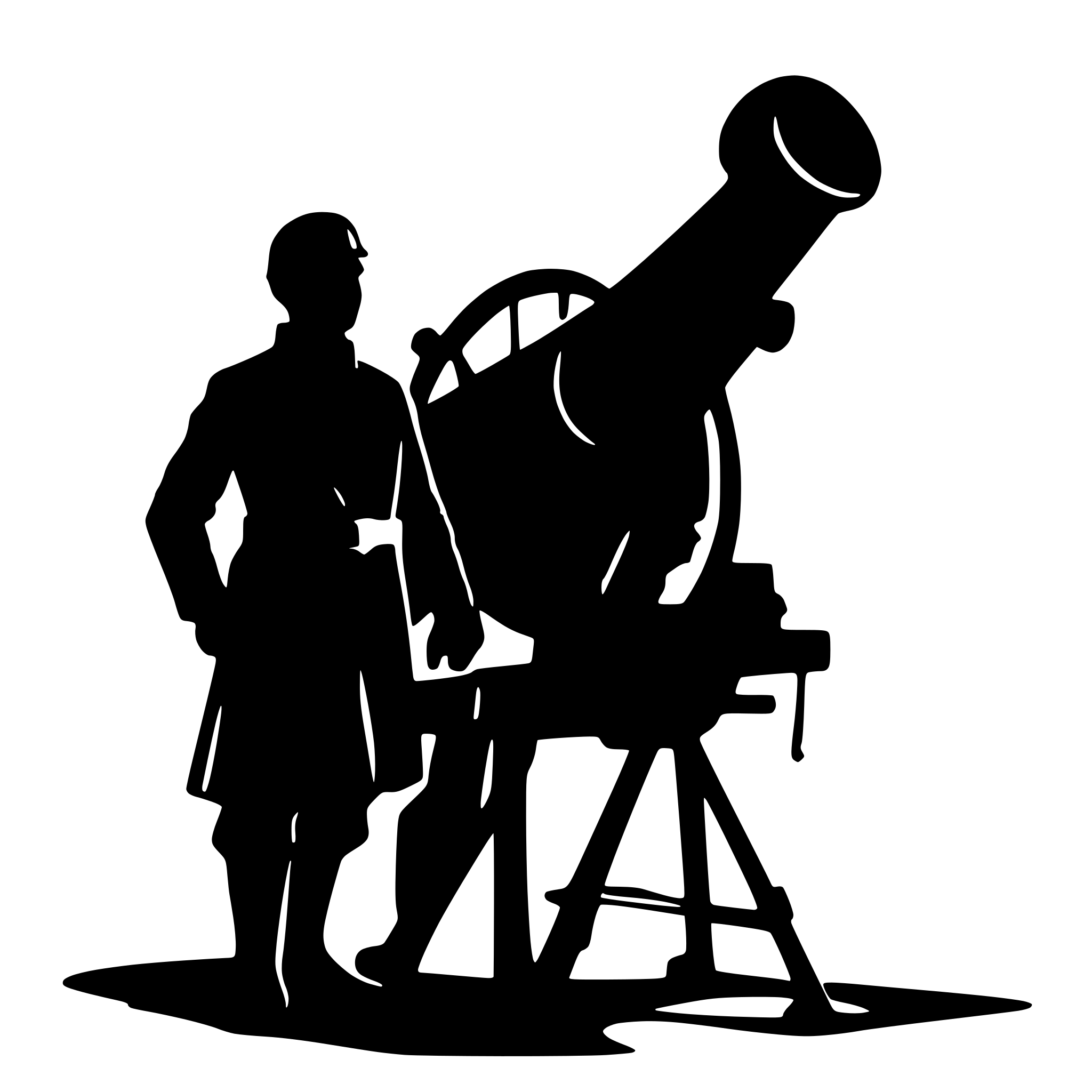 AI-generated SVG of a world war 1 soldier with a large cannon AI-generated SVG of a world war 1 soldier with a large cannon