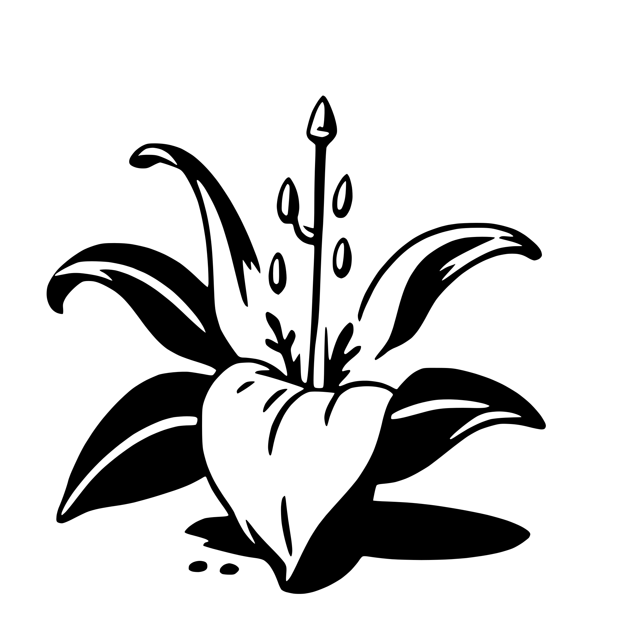AI-generated SVG of a easter lily