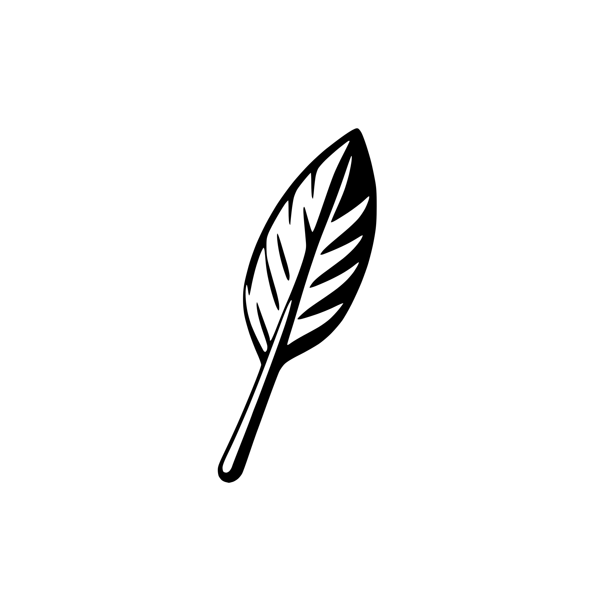 AI-generated SVG of 'abstract quill with ink drop'