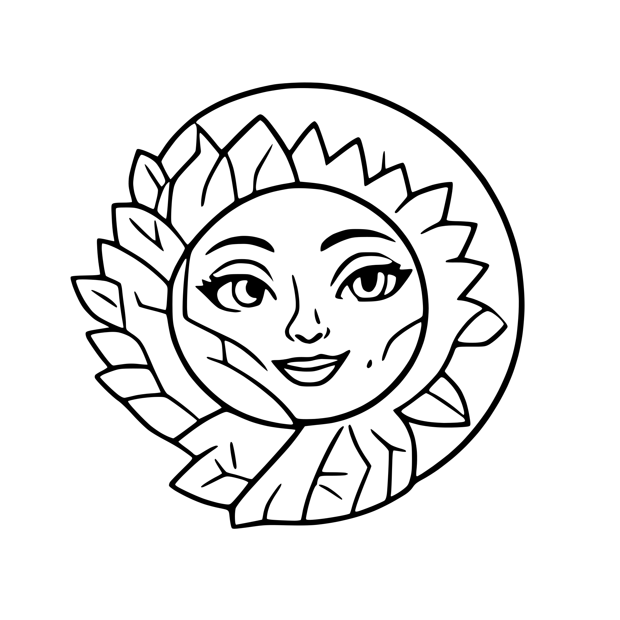 AI-generated SVG of 'sun and moon intertwined'