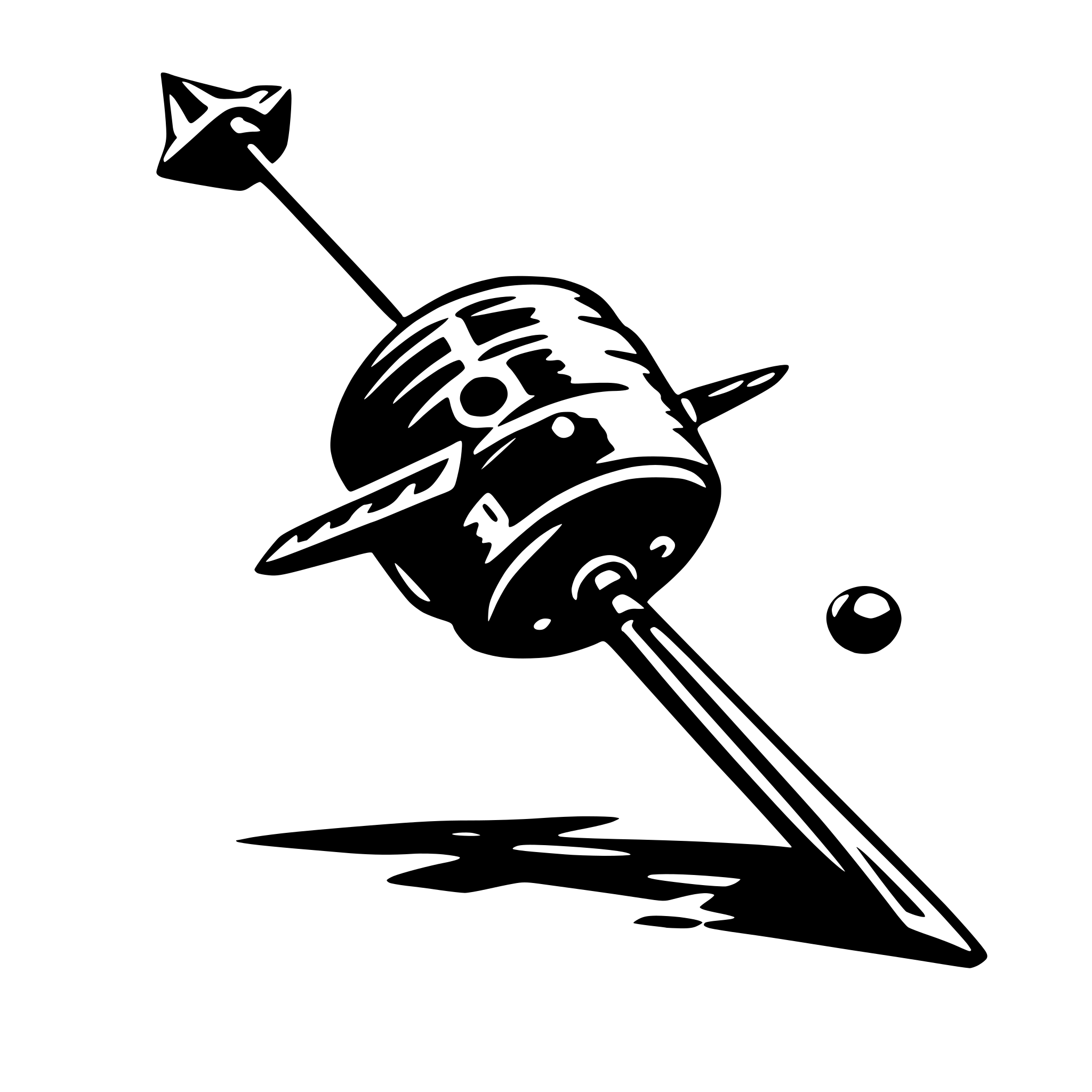 AI-generated SVG of a satellite orbiting