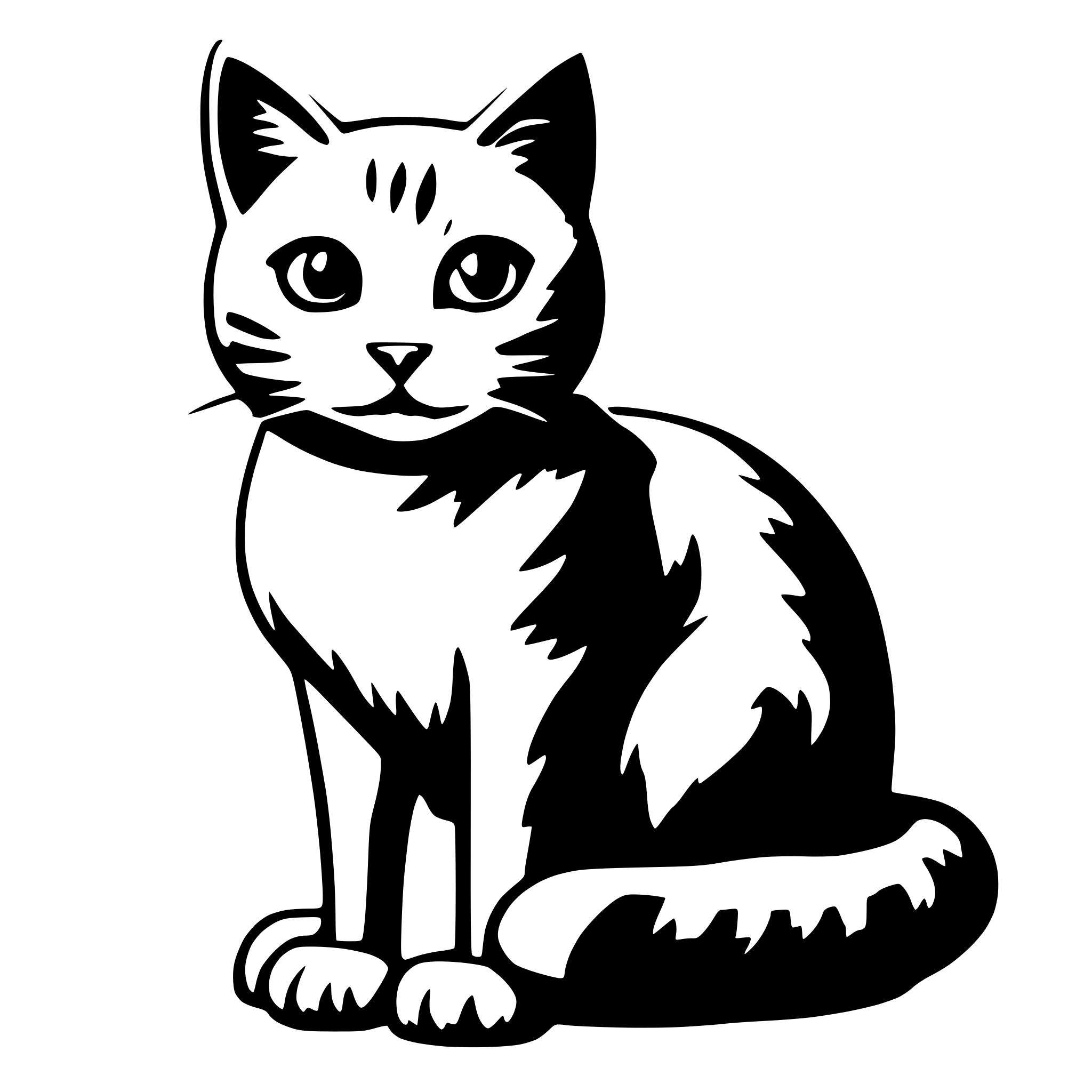 AI-generated SVG of 'cat'