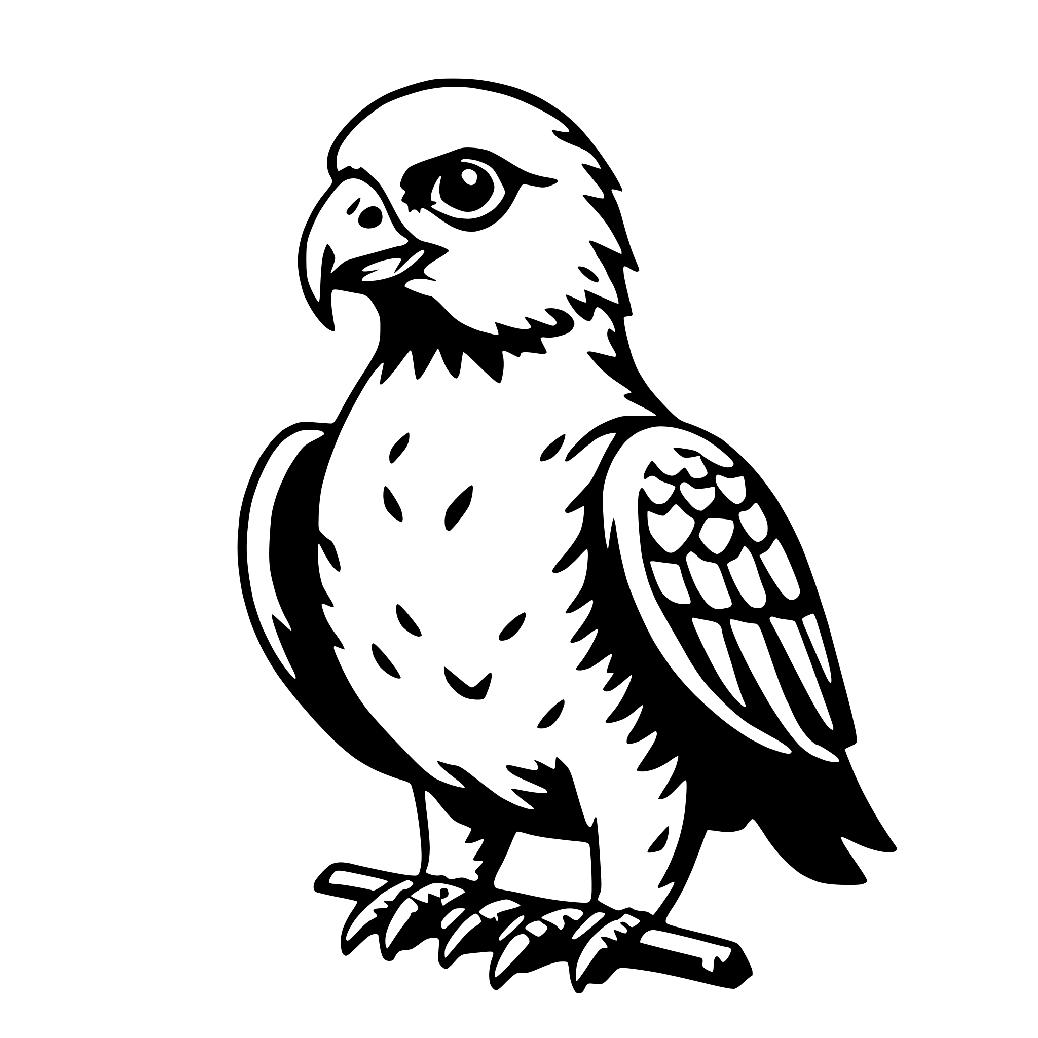 AI-generated SVG of a harpy eagle