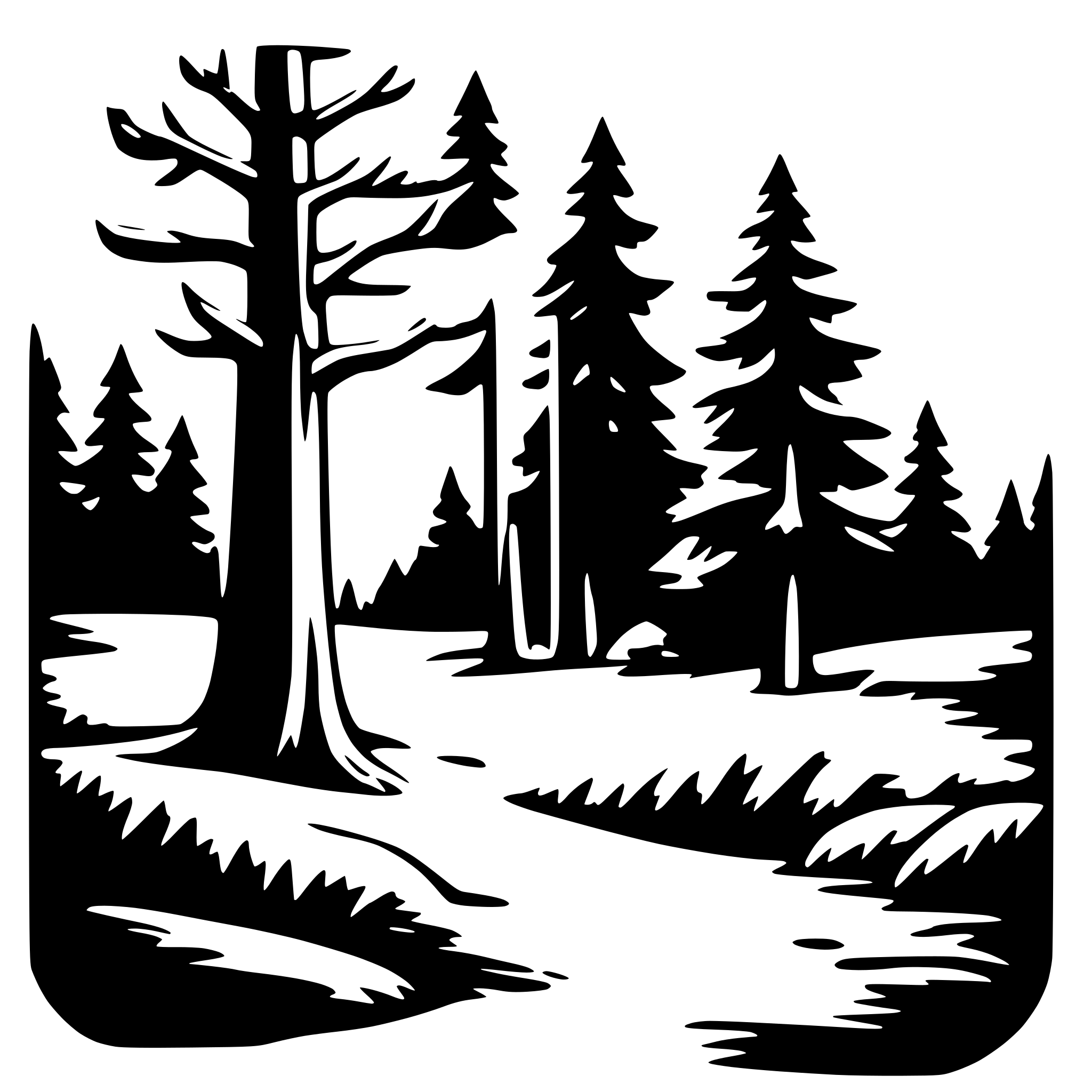 AI-generated SVG of 'old forest'