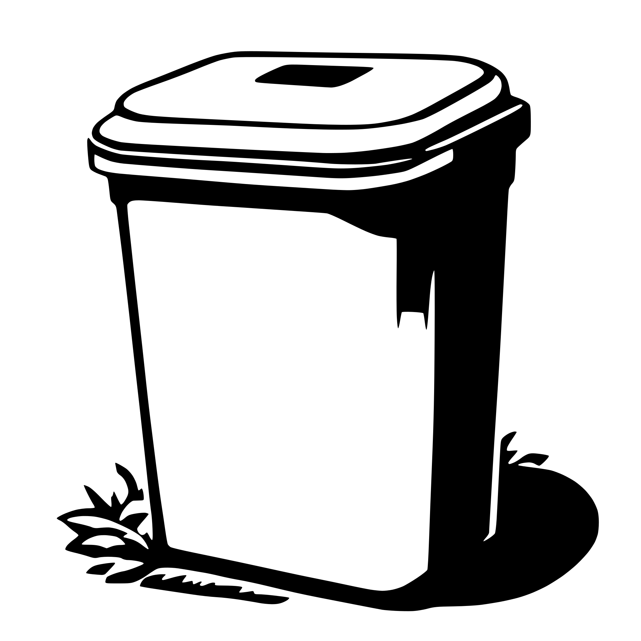 AI-generated SVG of 'bin recycle with cover'
