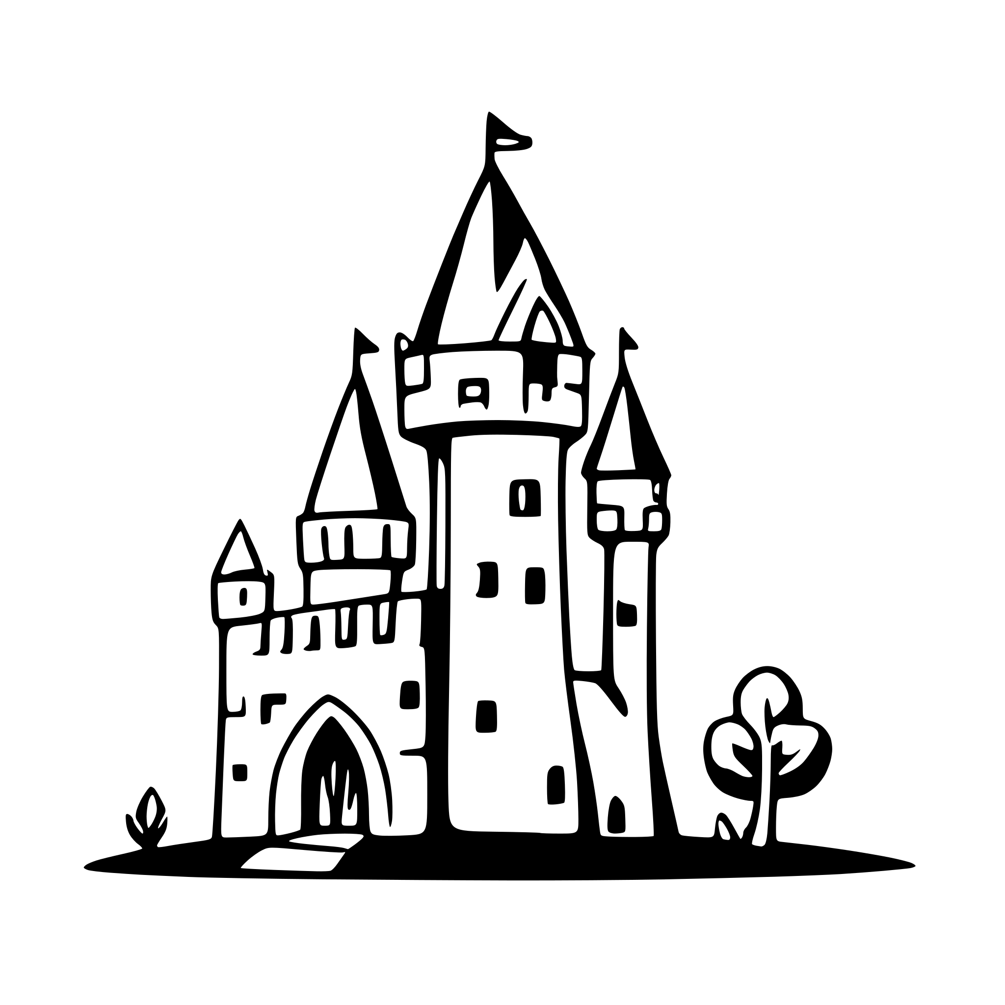 AI-generated SVG of 'castle cartoon'
