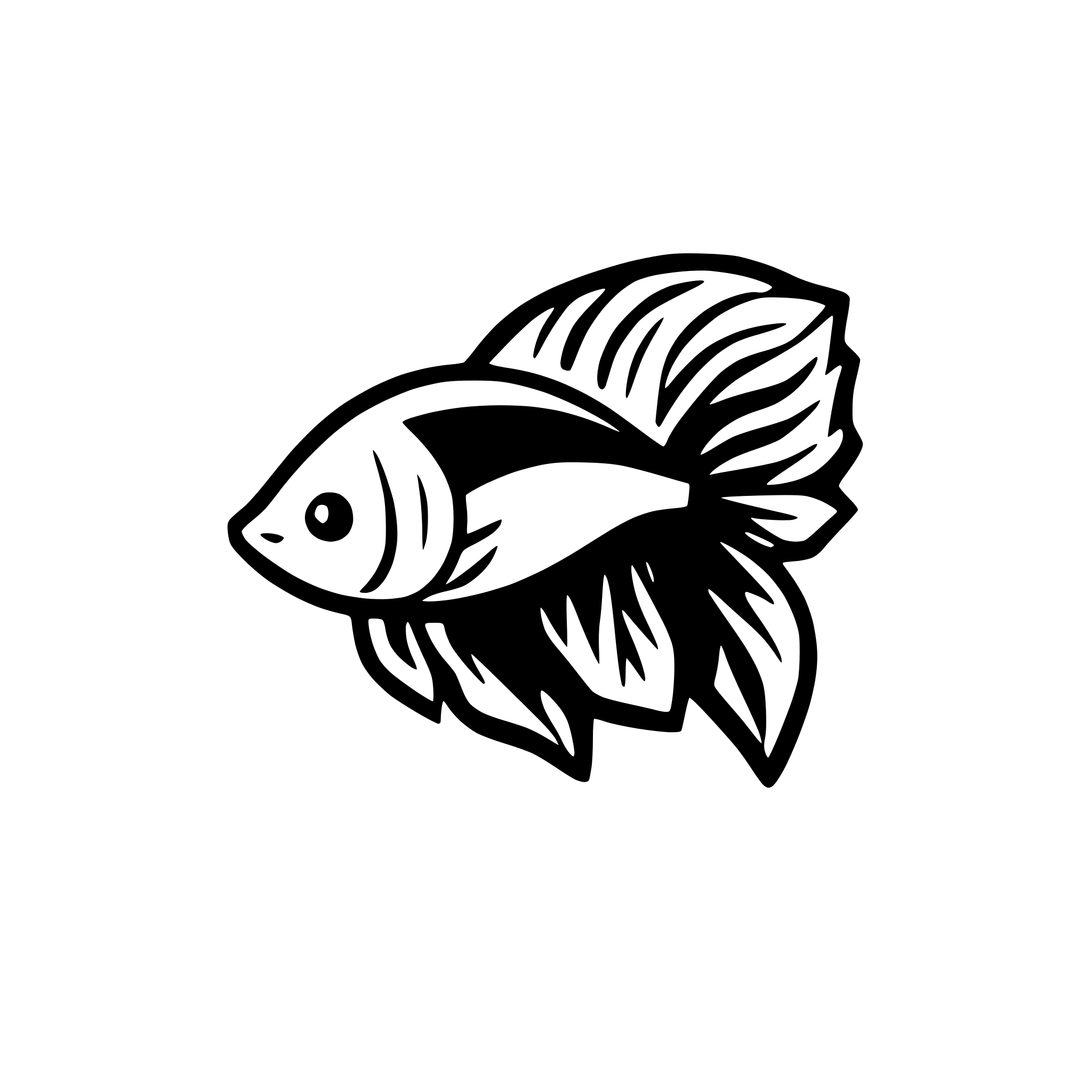 AI-generated SVG of a betta fish