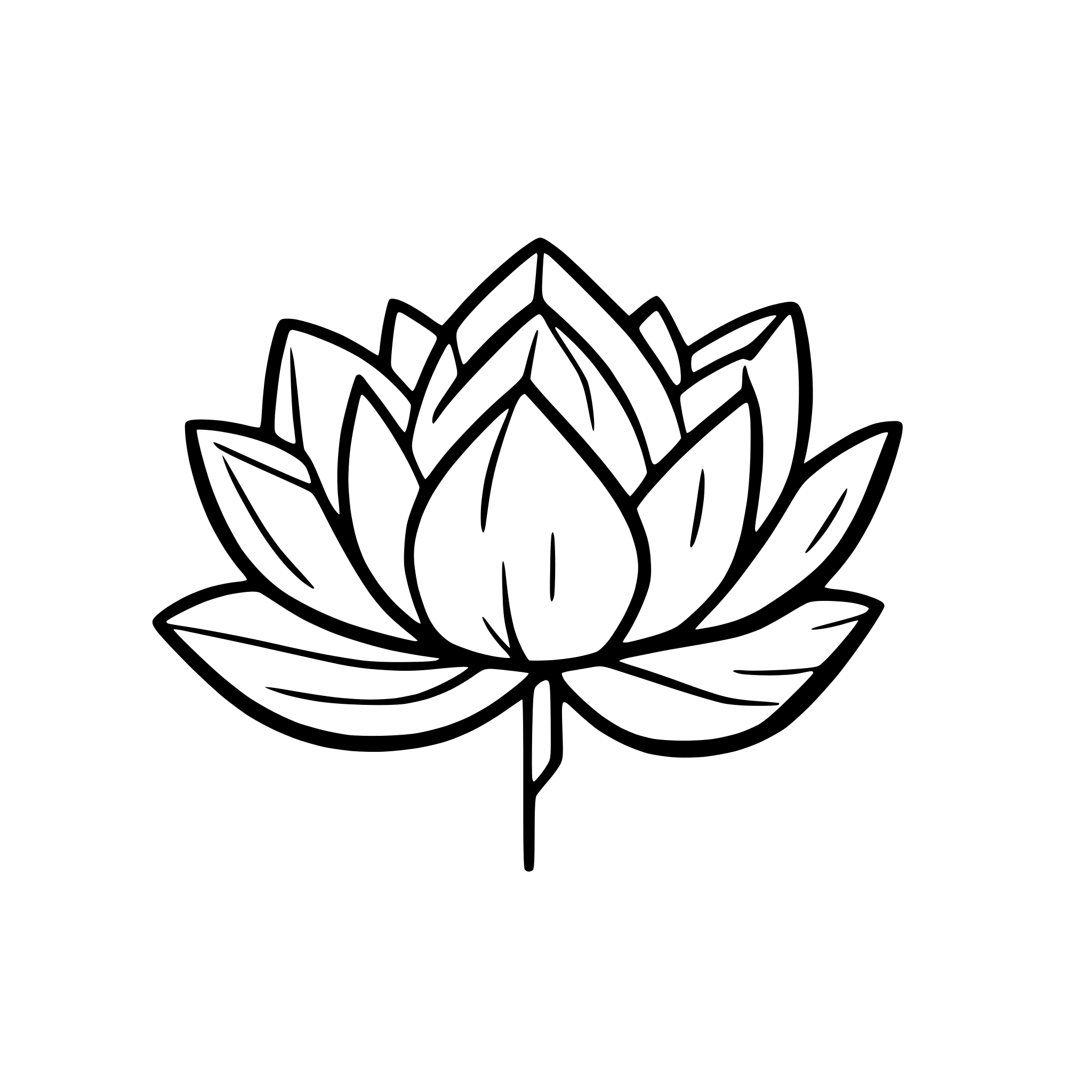 AI-generated SVG of 'lotus flower with sacred geometry'
