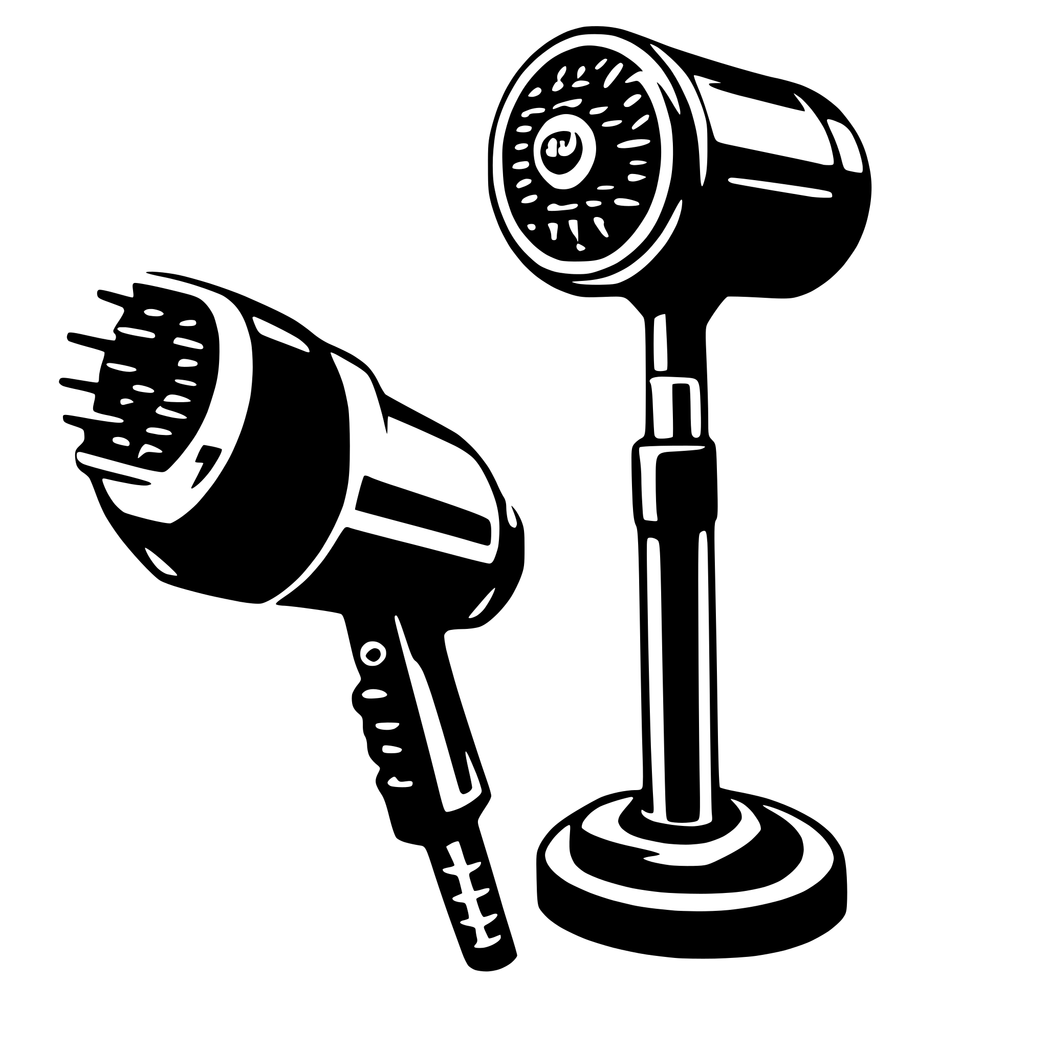 AI-generated SVG of a hair drier