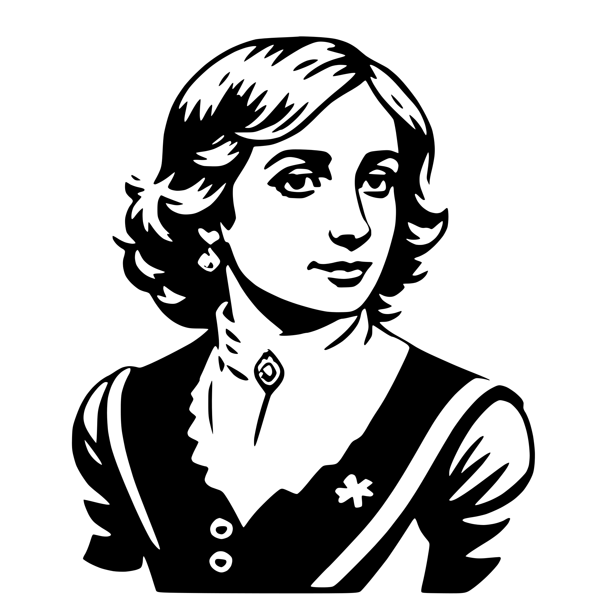 AI-generated SVG of a jane austen
