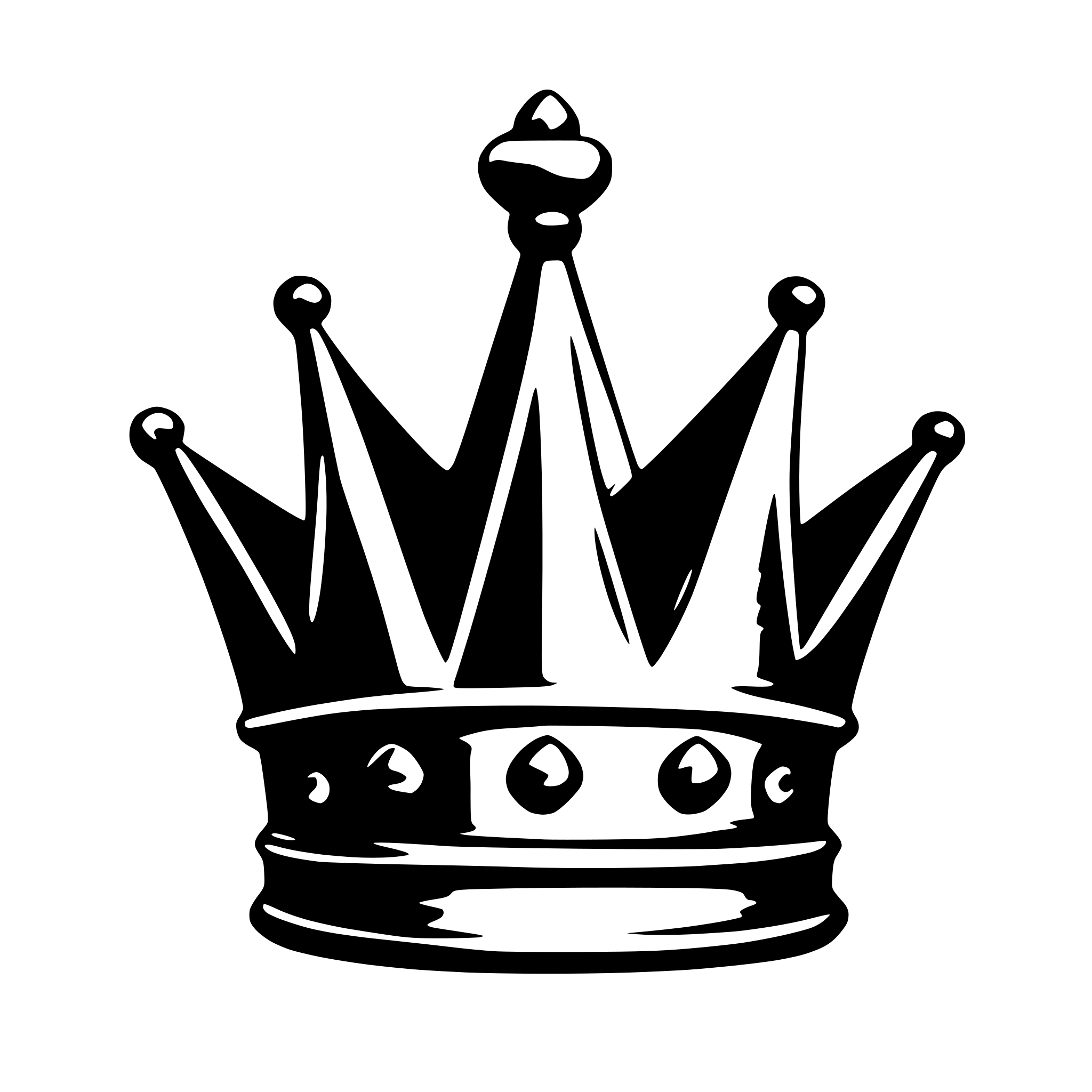 AI-generated SVG of a Black simple Crown