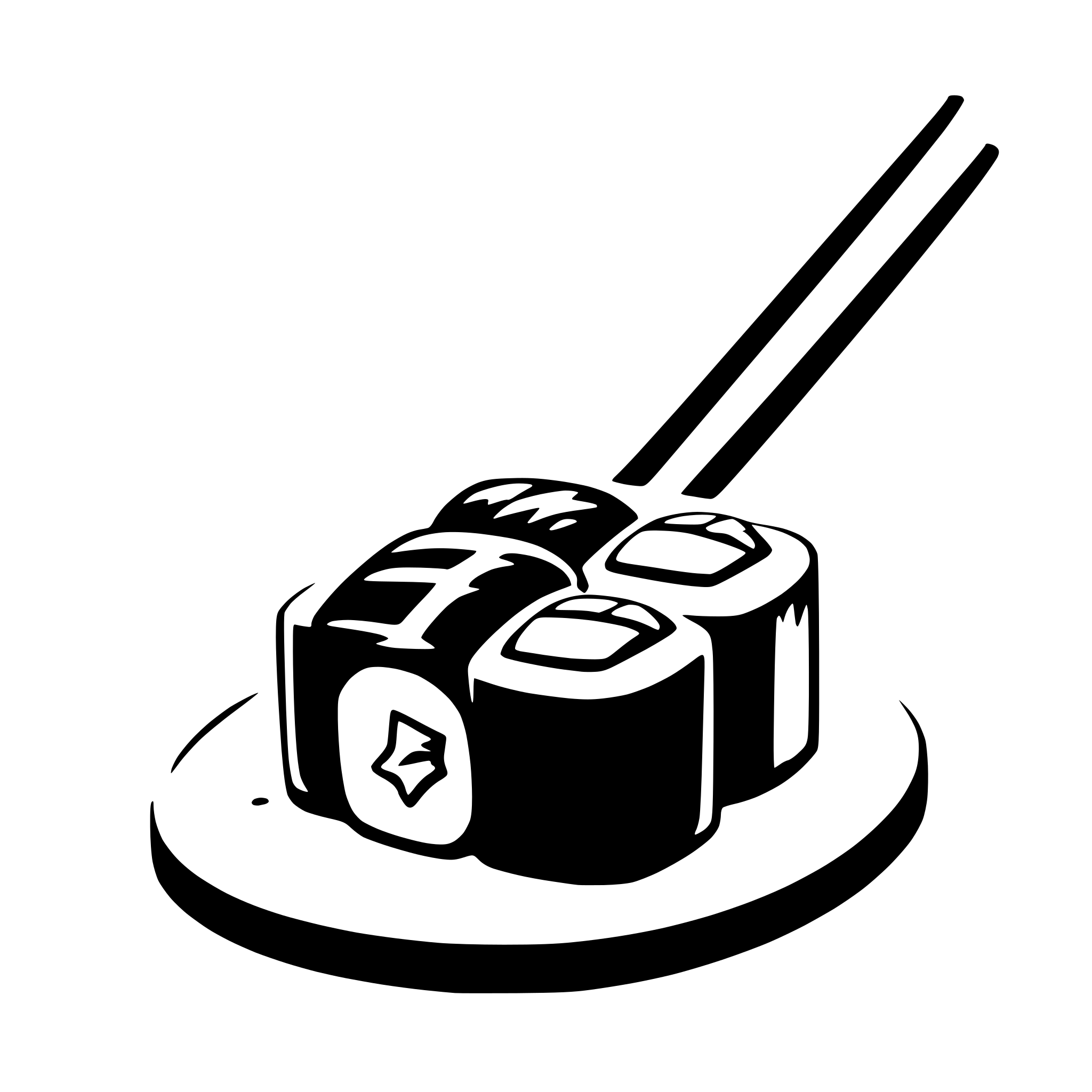 AI-generated SVG of a sushi and chopsticks