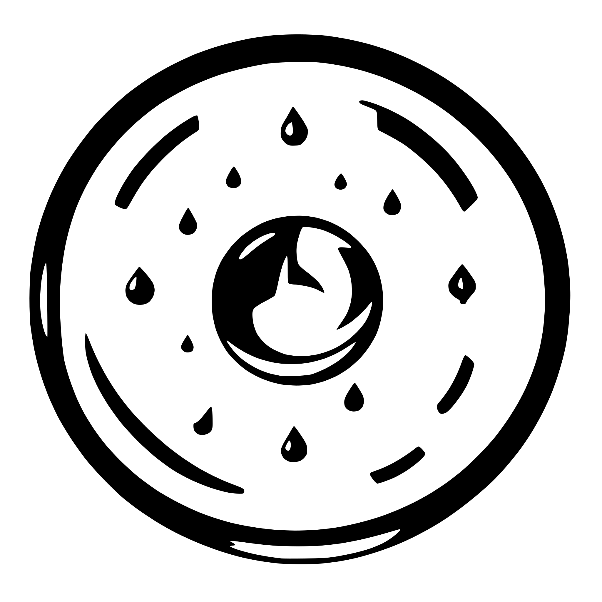 AI-generated SVG of a Boardgame symbol for water minimalistic with a perfect circle around the symbol