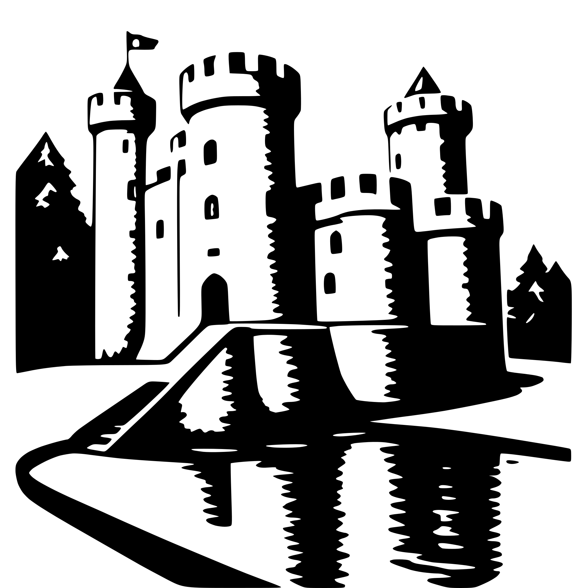 AI-generated SVG of a castle and moat