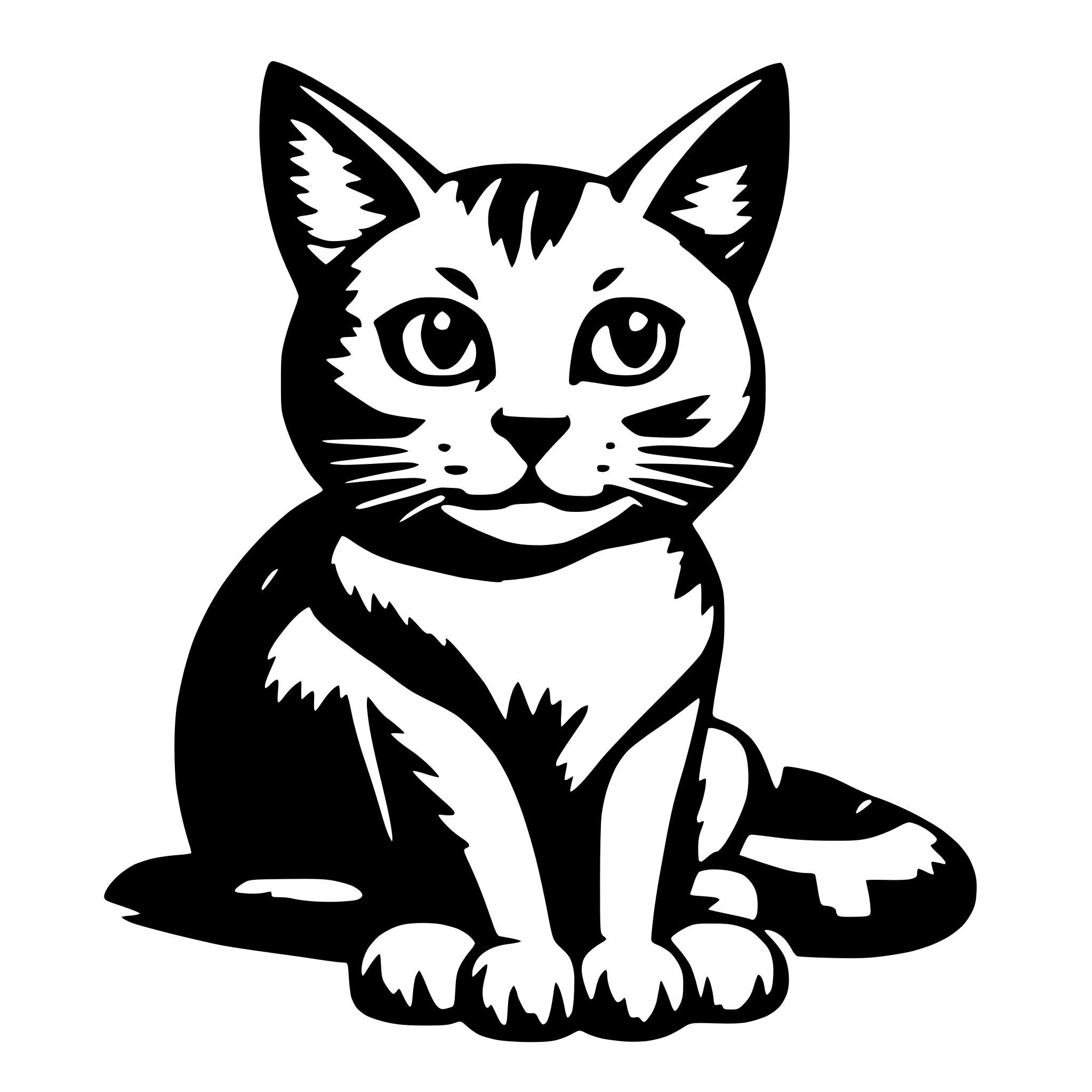 AI-generated SVG of a a cat
