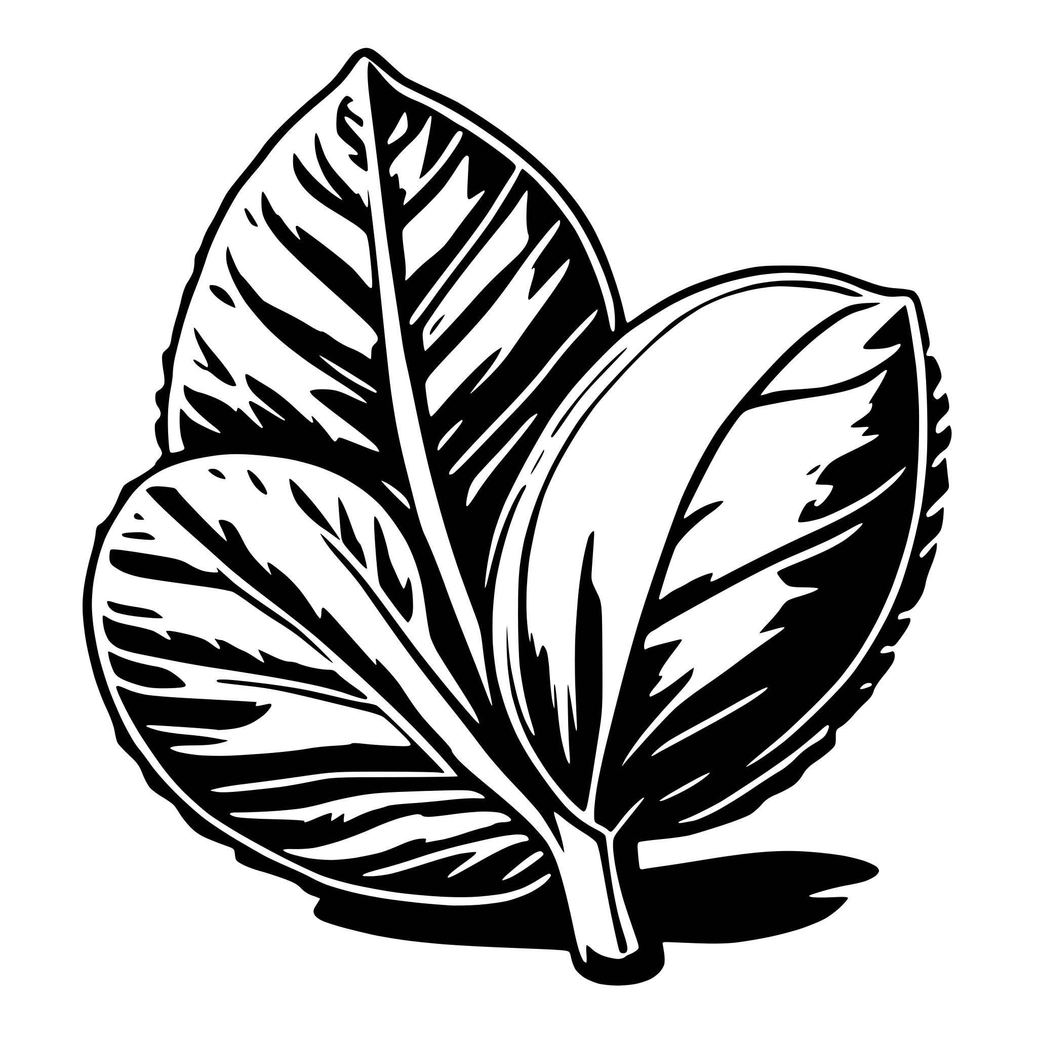 AI-generated SVG of 'chestnut with leave'