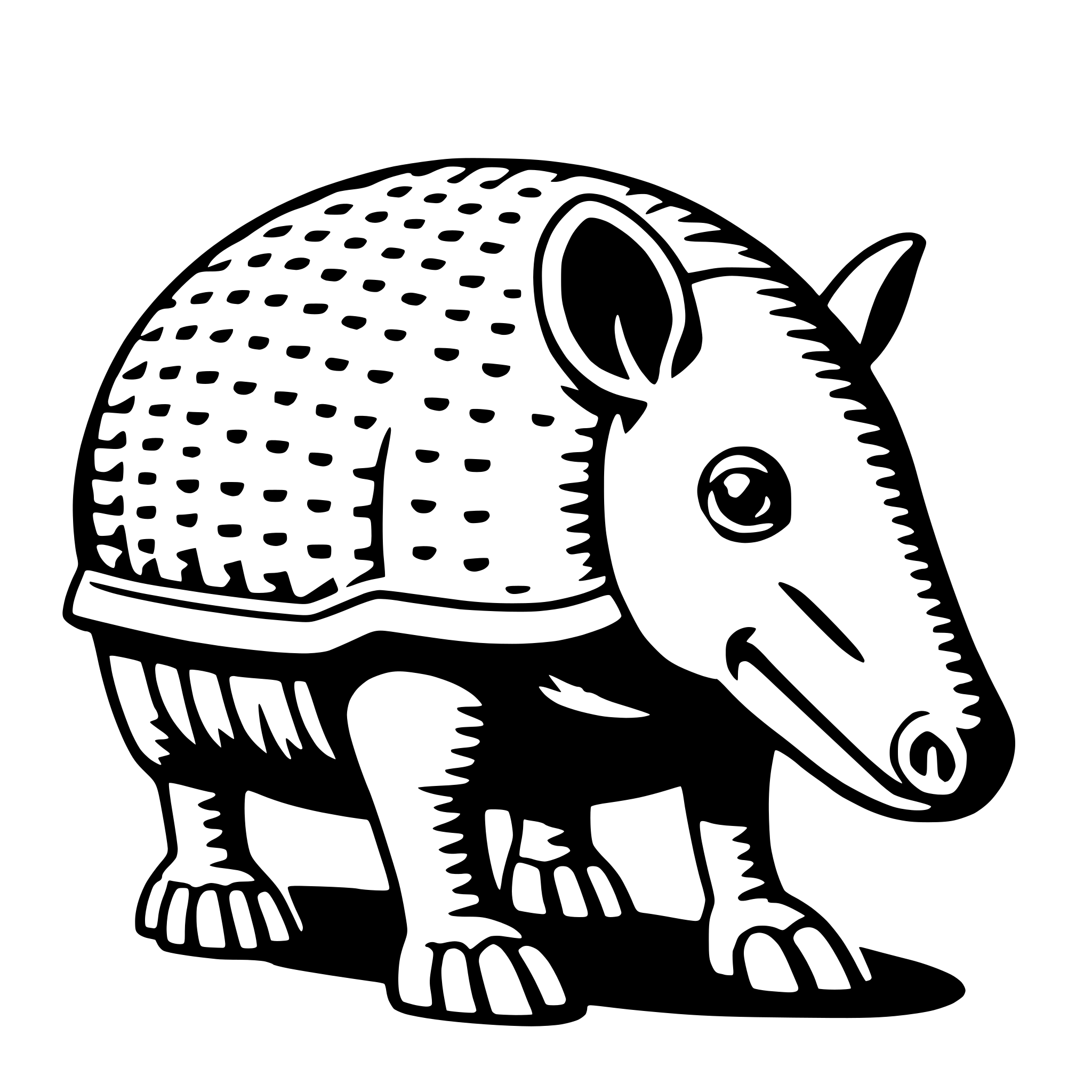 AI-generated SVG of 'armadillo'