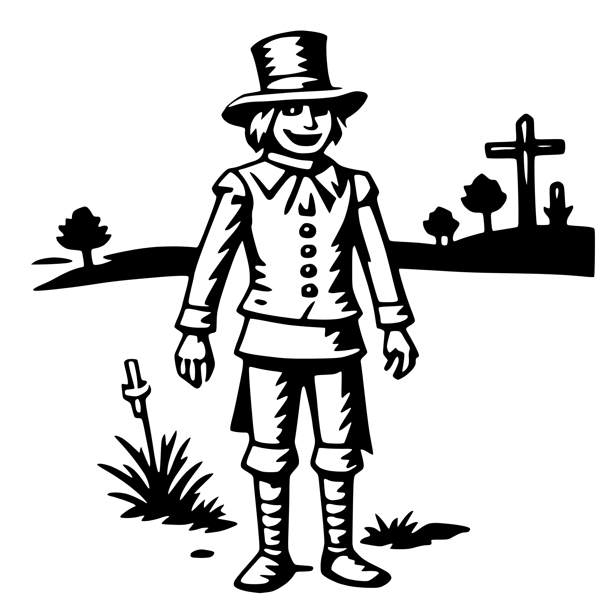 AI-generated SVG of 'scarecrow'