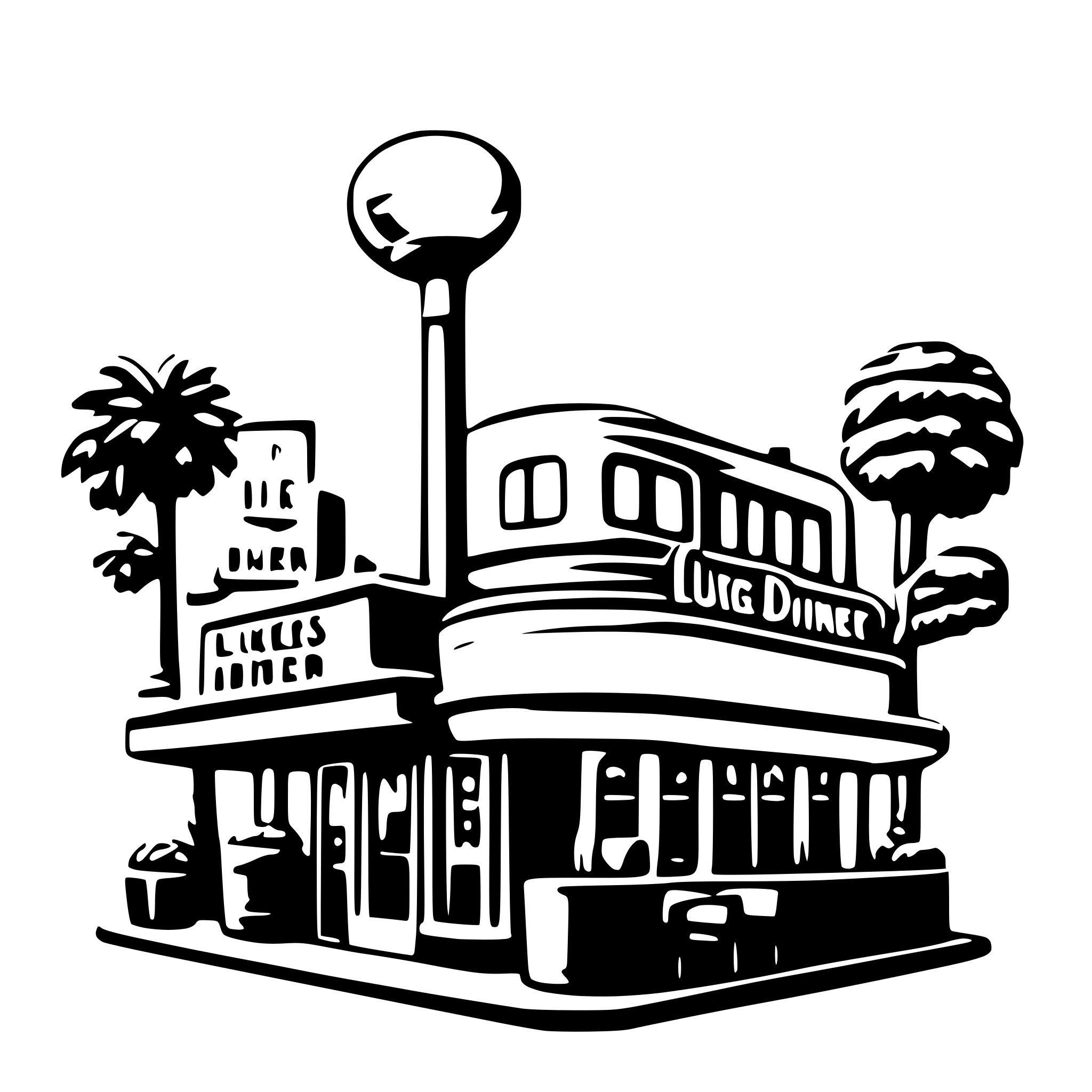 AI-generated SVG of a Lukes diner