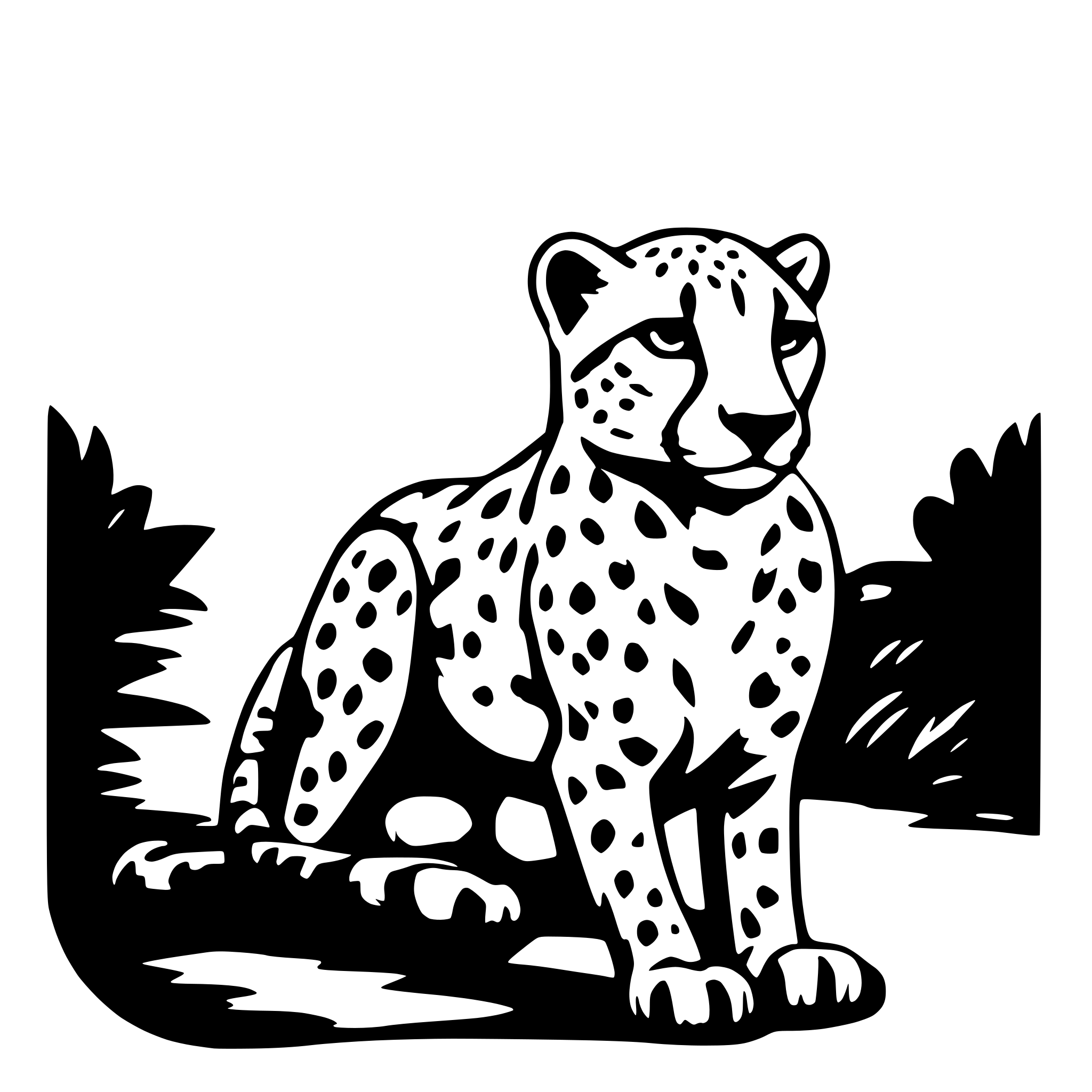 AI-generated SVG of a cheetah