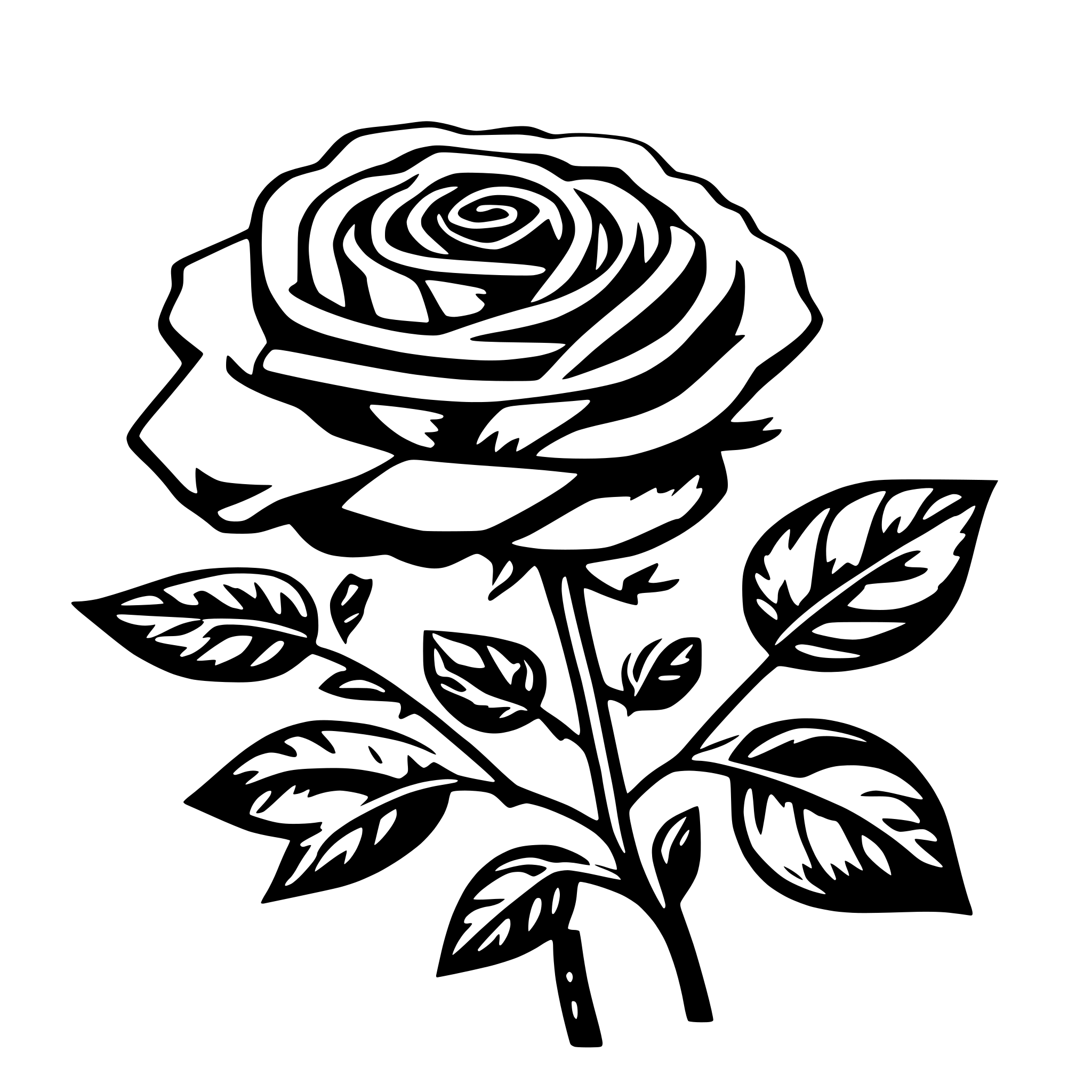 AI-generated SVG of a a beautiful rose