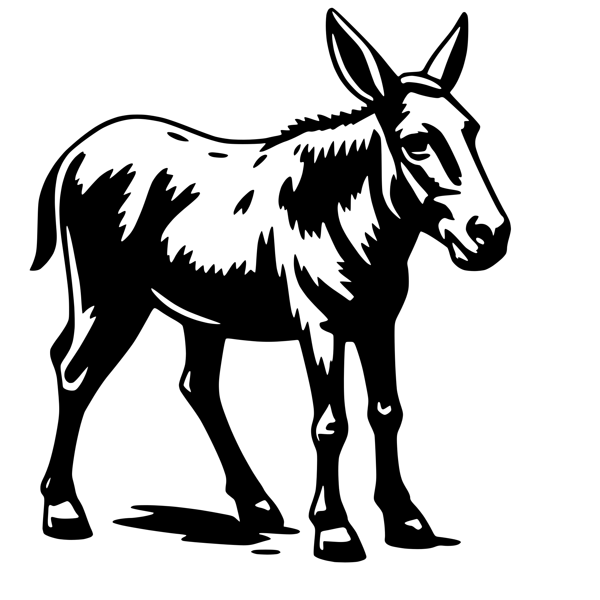 AI-generated SVG of a mule