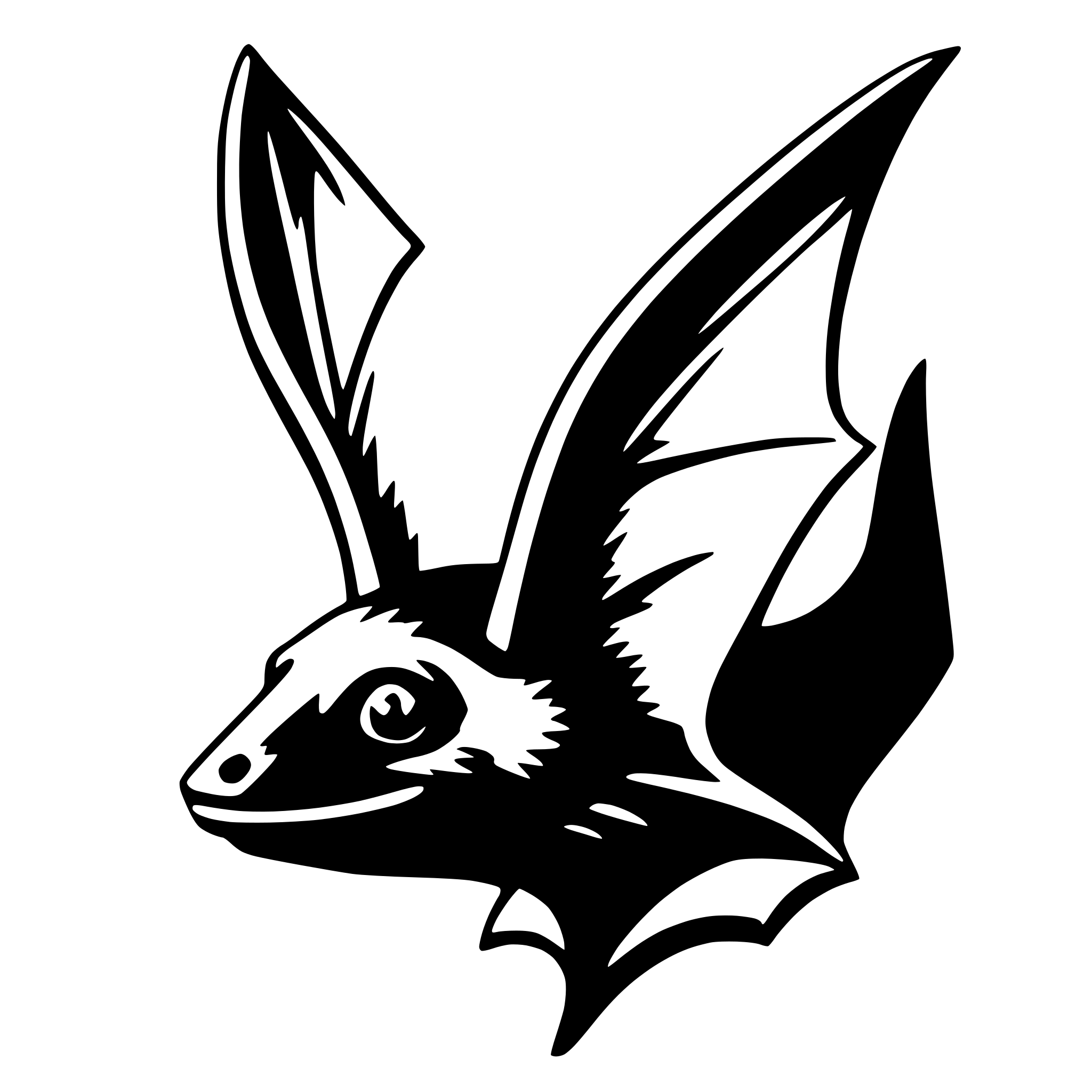 AI-generated SVG of 'bat'