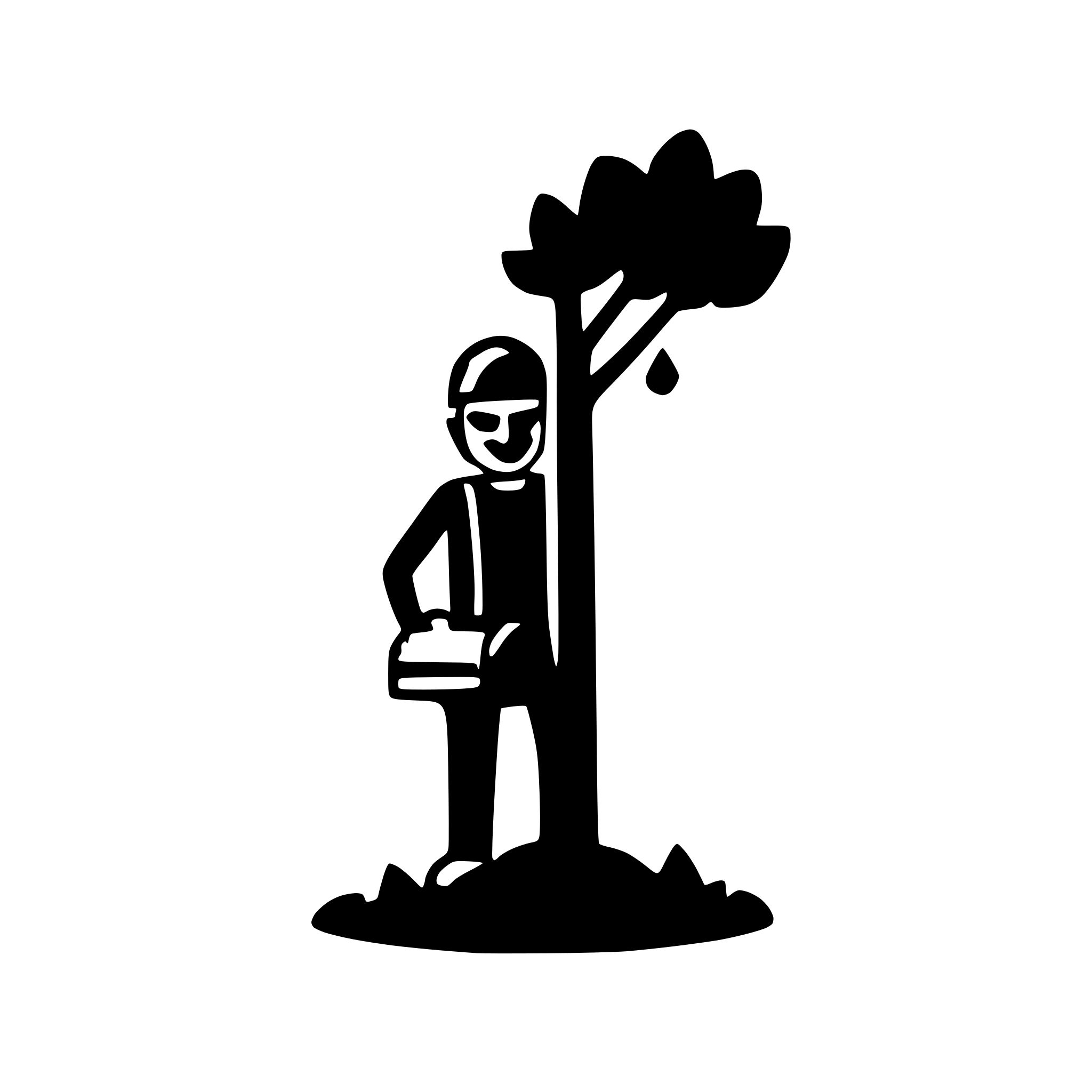 AI-generated SVG of a Tree Removal by machines or peoples, Minimal