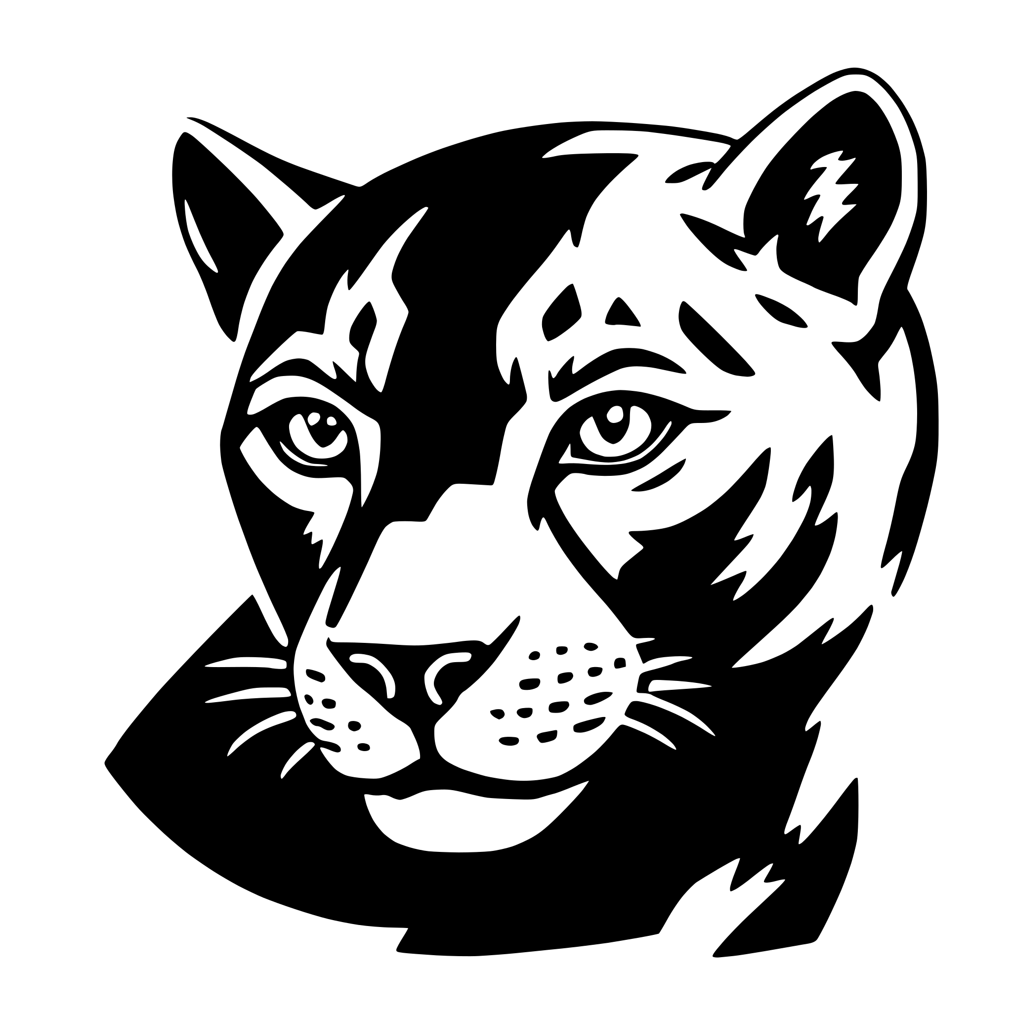 AI-generated SVG of a black panther