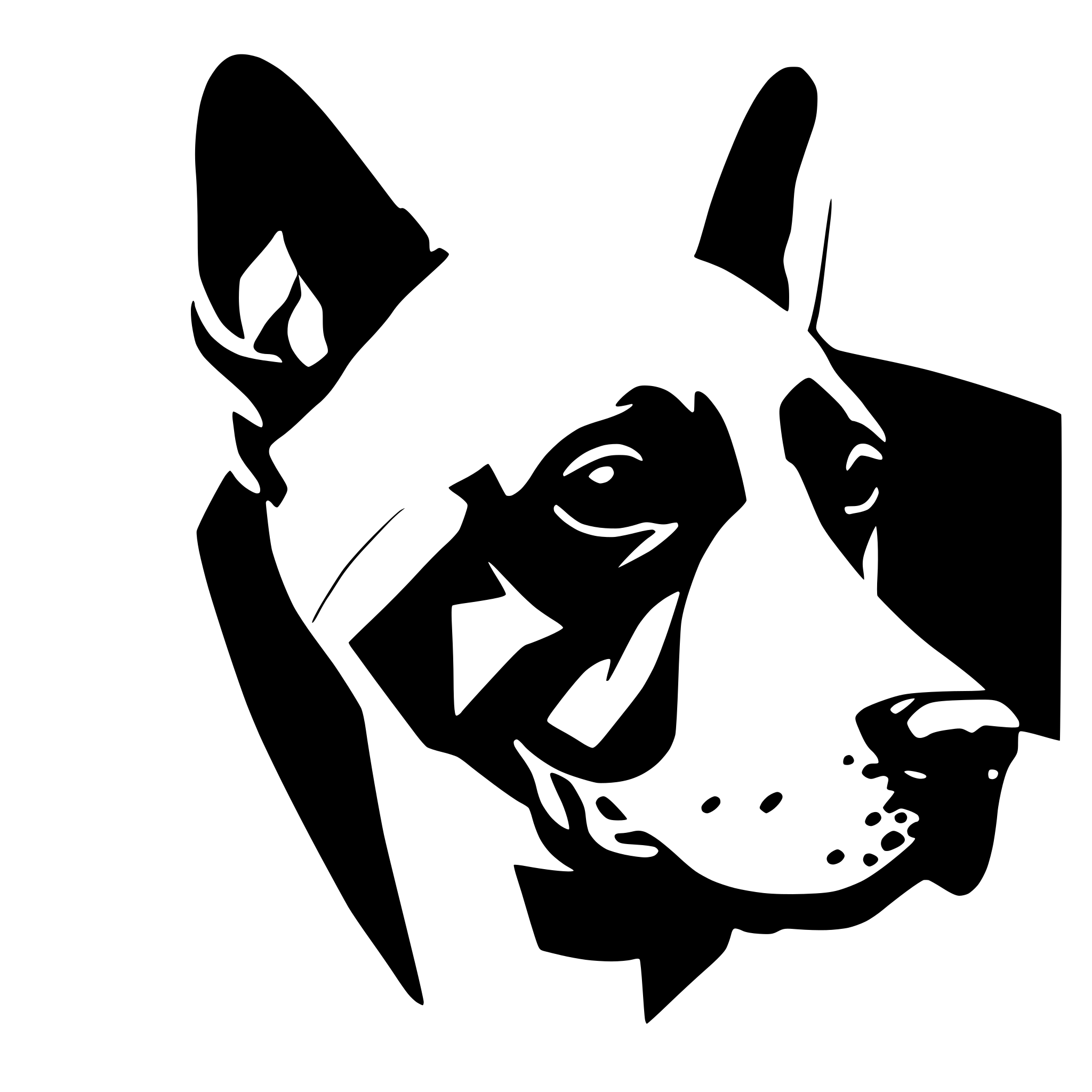 AI-generated SVG of 'French Bulldog low polygon'