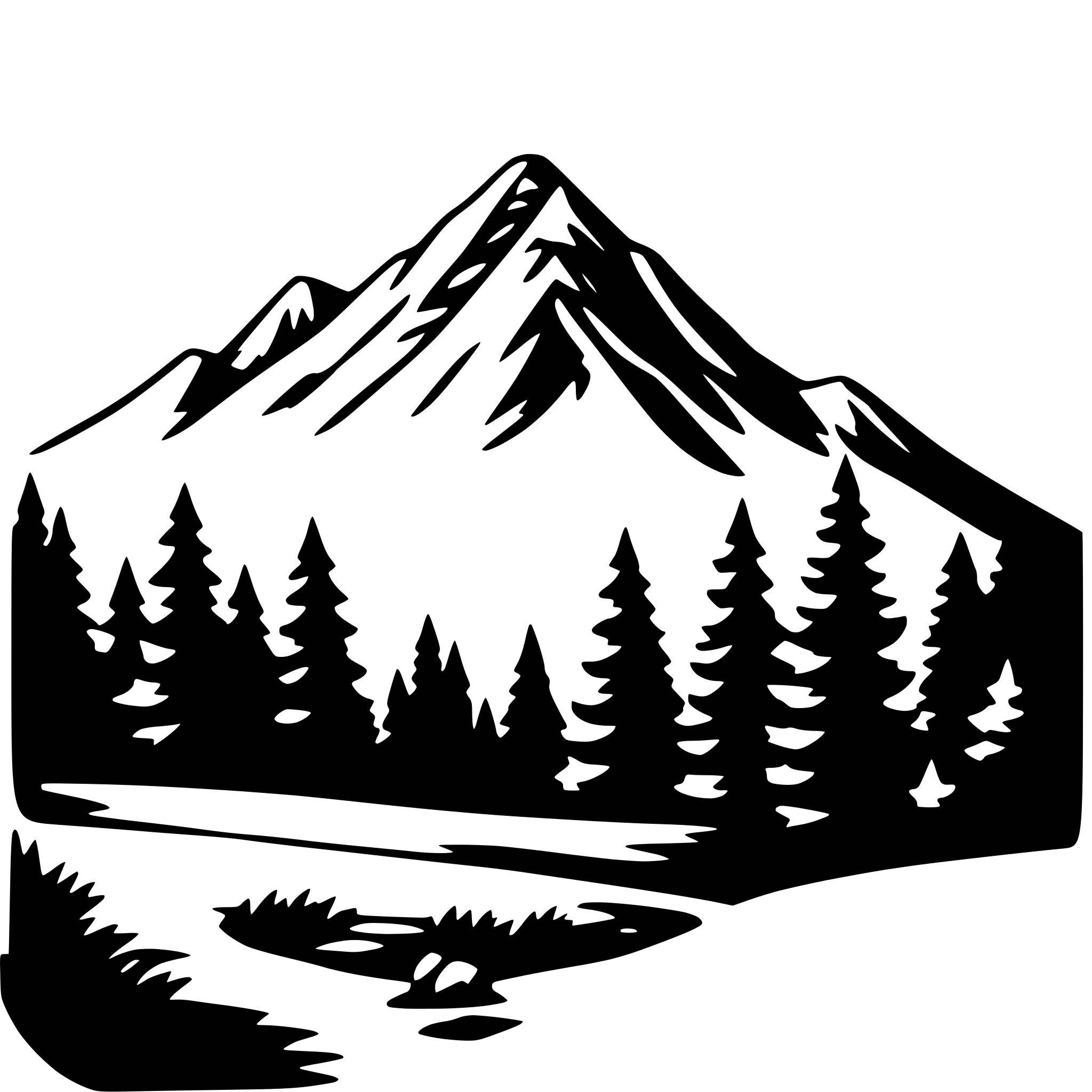 AI-generated SVG of a mountain peaks