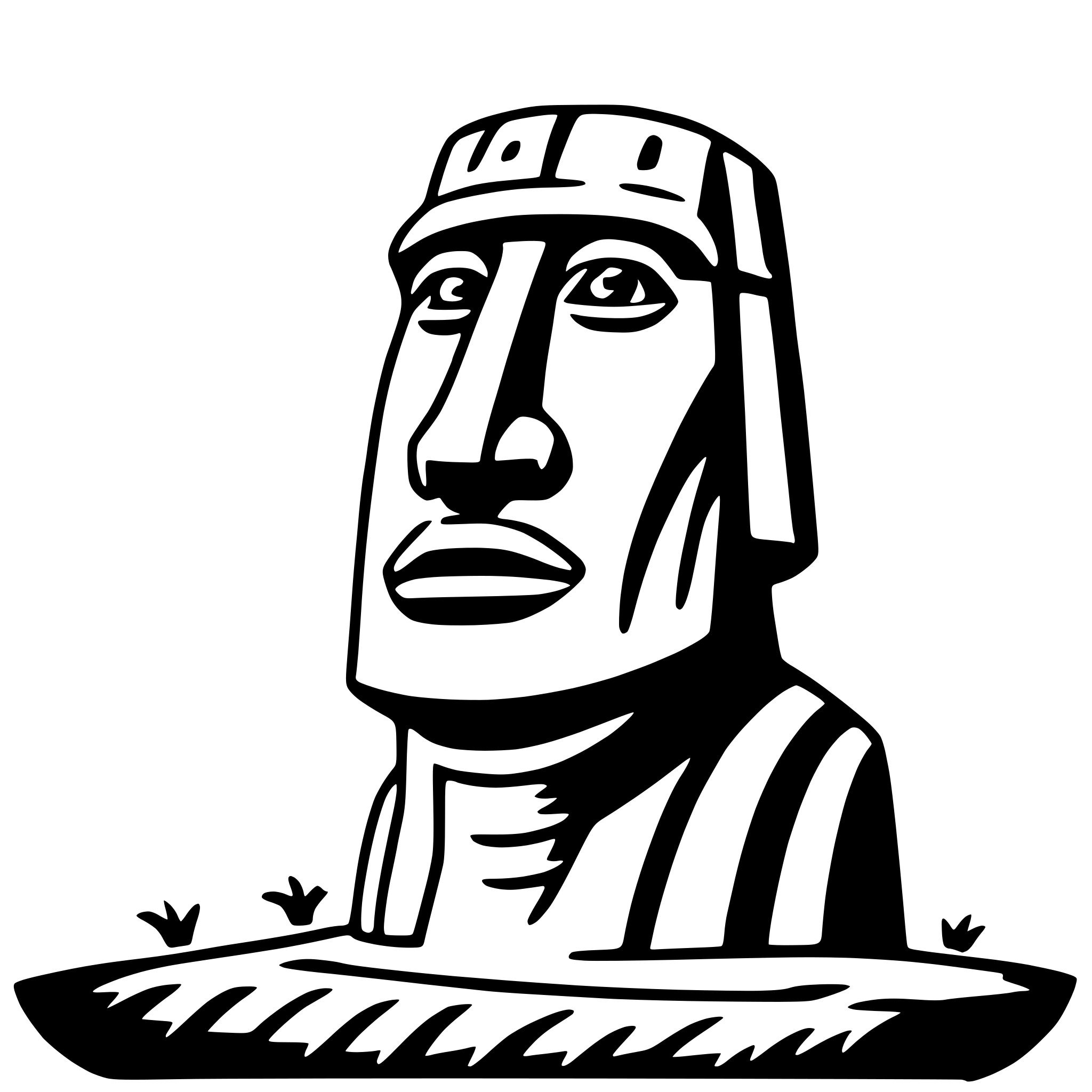 AI-generated SVG of 'easter island moai'