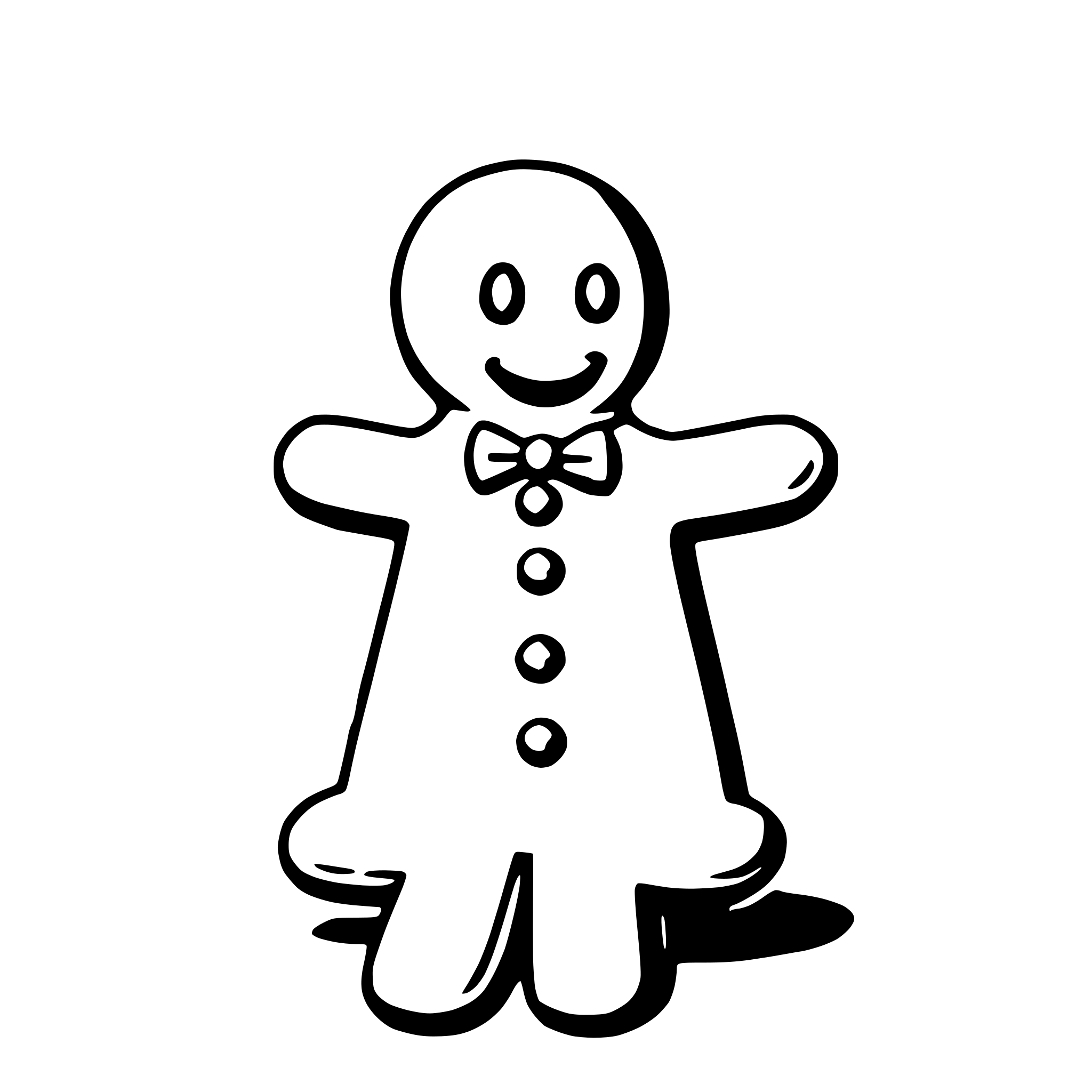 AI-generated SVG of 'gingerbread man'