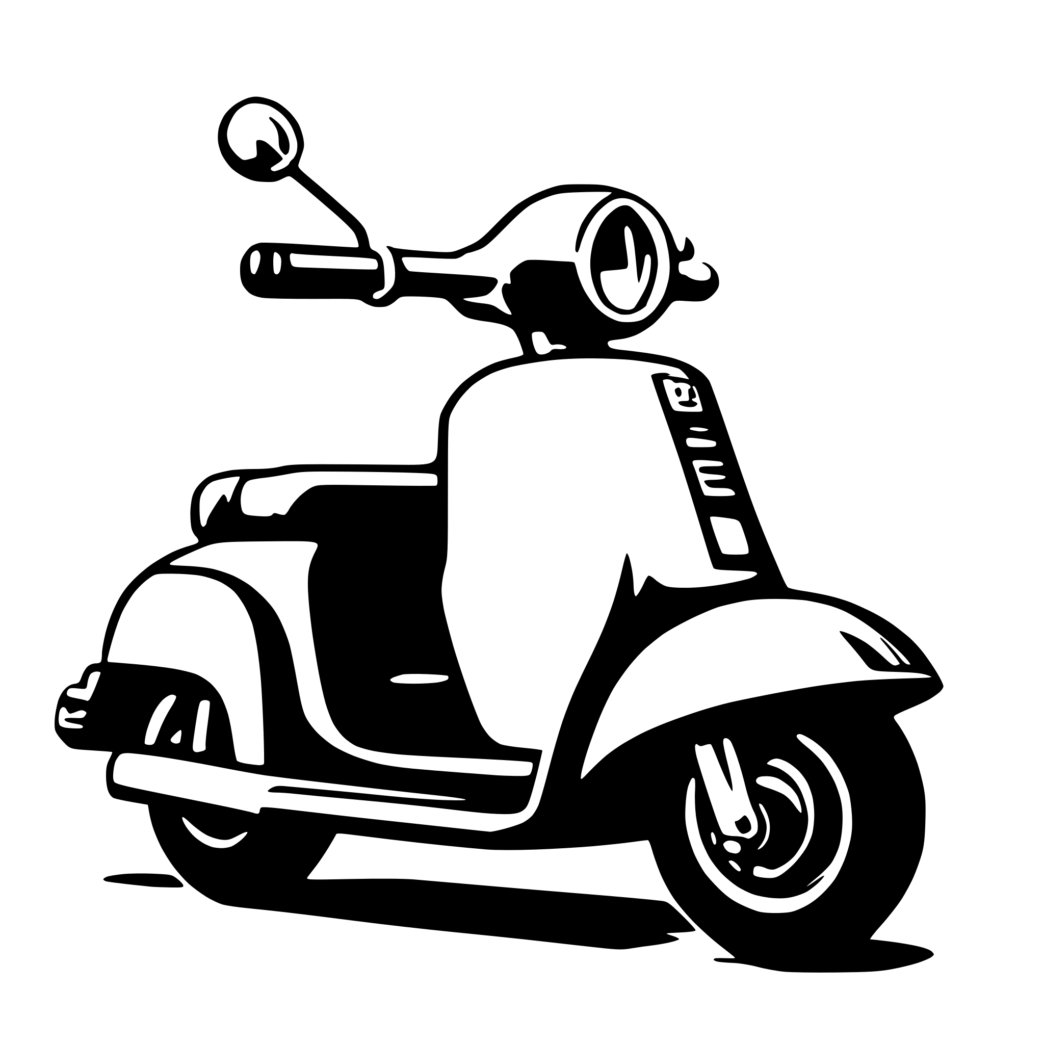 AI-generated SVG of a scooter