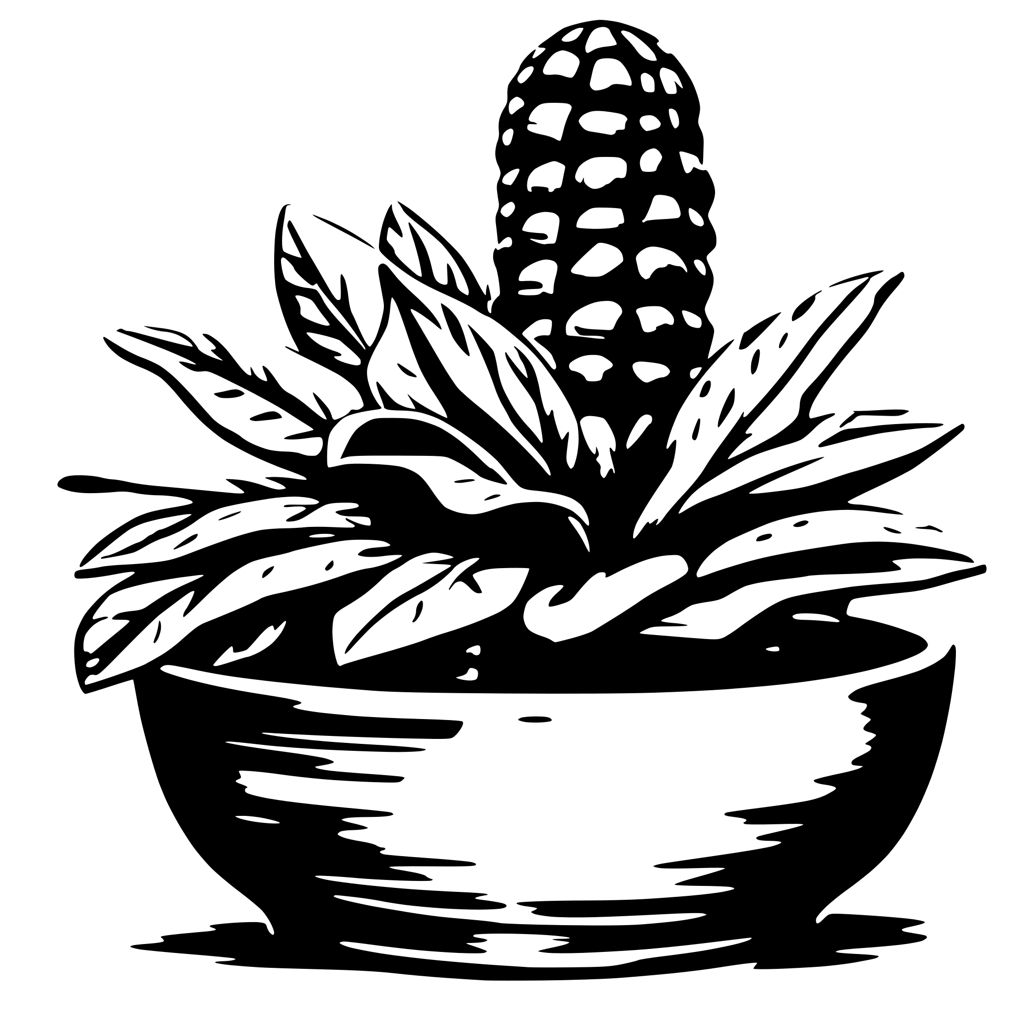 AI-generated SVG of a chocolate abuelita, mexican plants