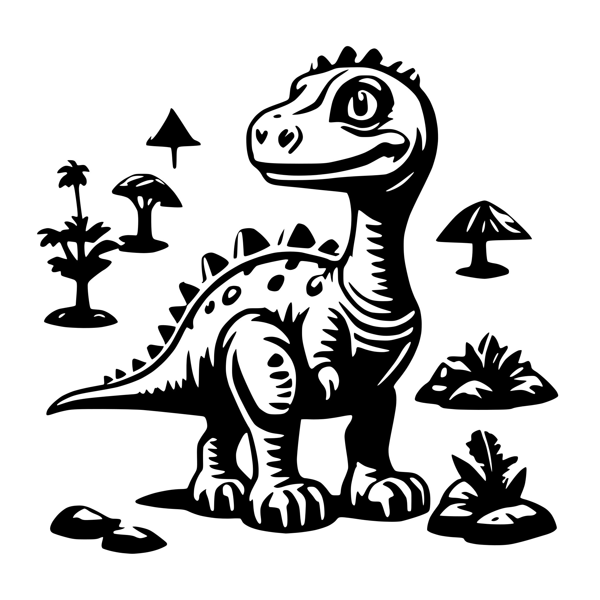 AI-generated SVG of a dinosaure as a puzzle