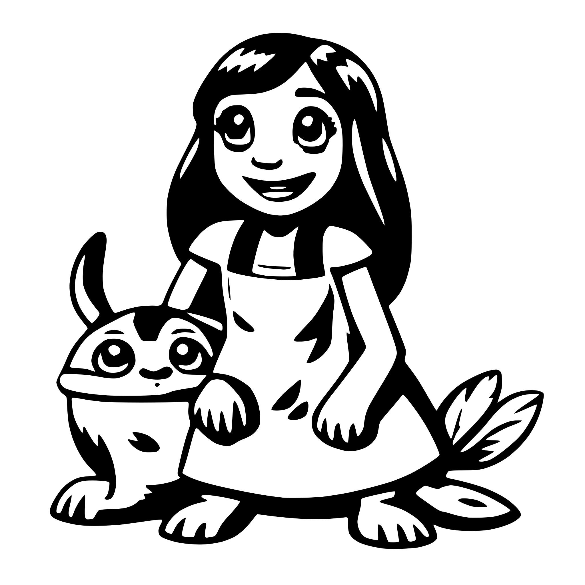 AI-generated SVG of 'lilo and stitch'