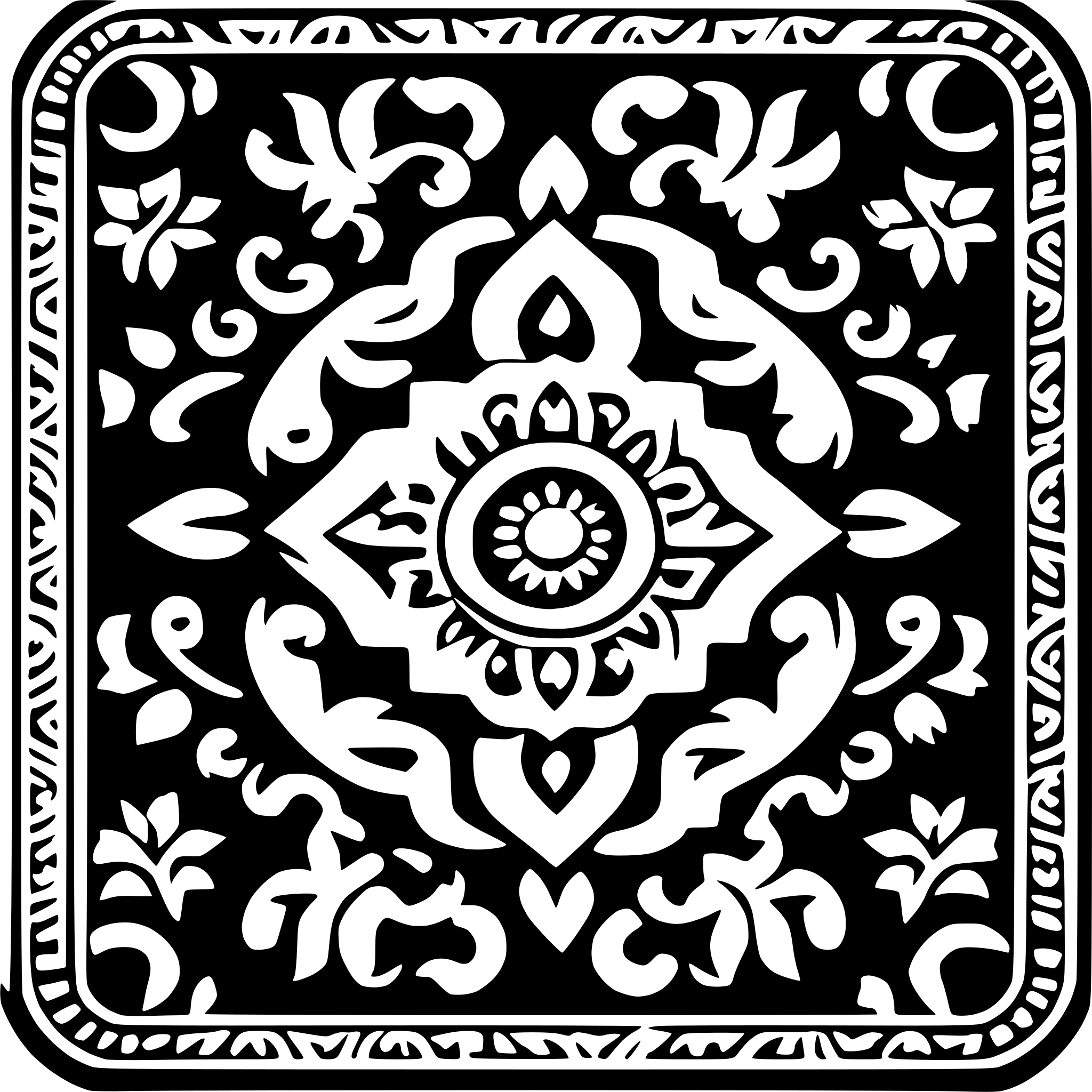 AI-generated SVG of a Bengali style floor art.