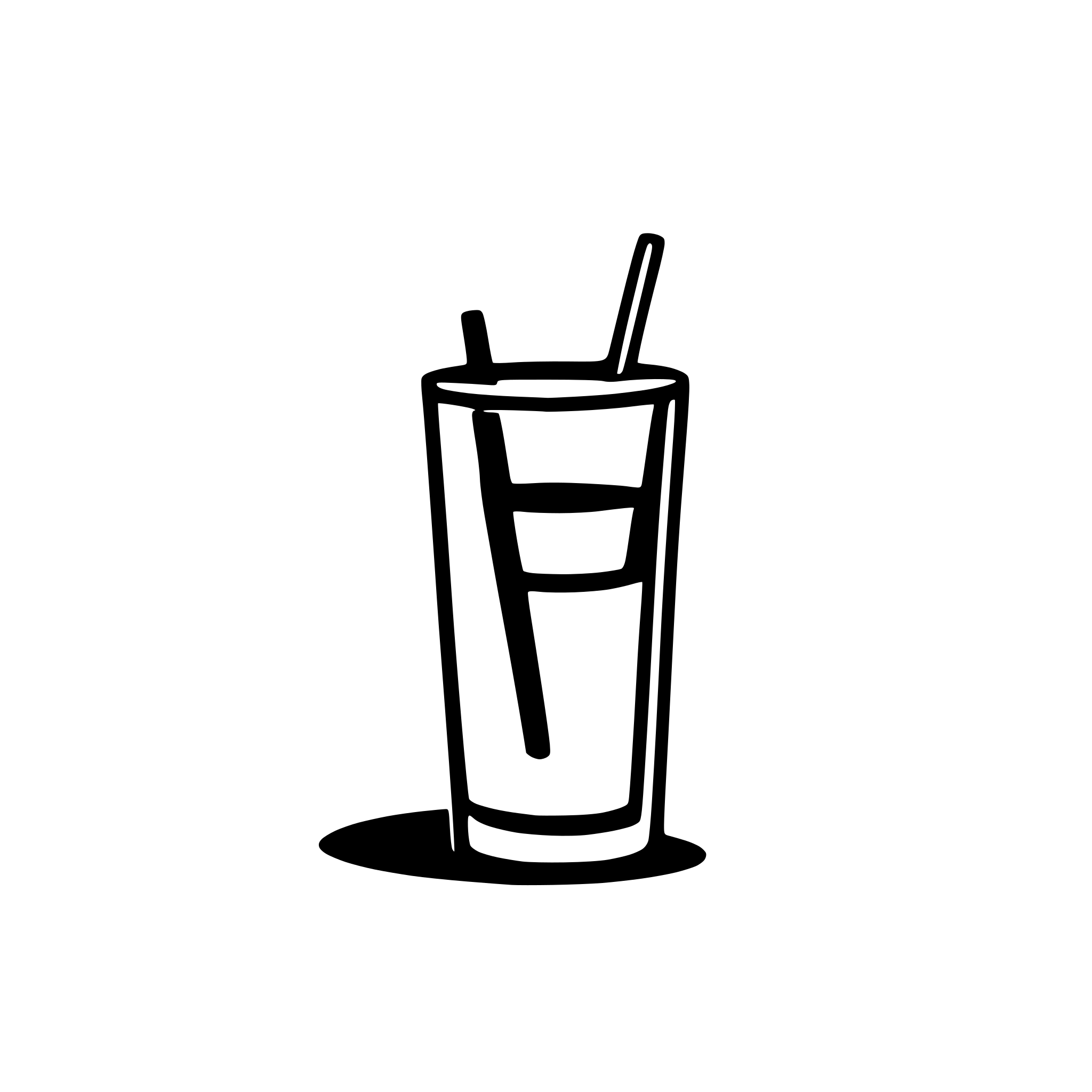 AI-generated SVG of a a glass of water with a straw
