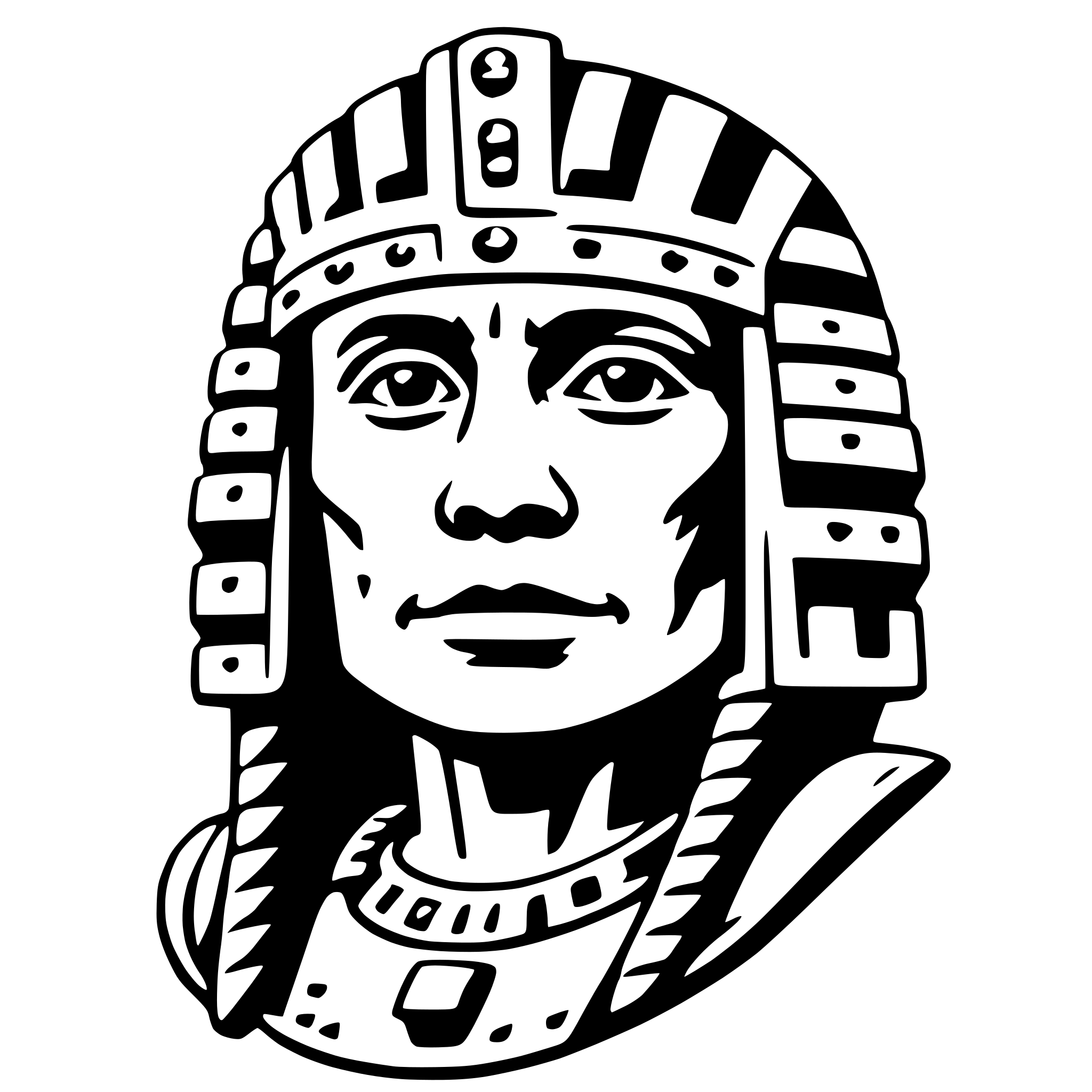 AI-generated SVG of 'xipe totec'