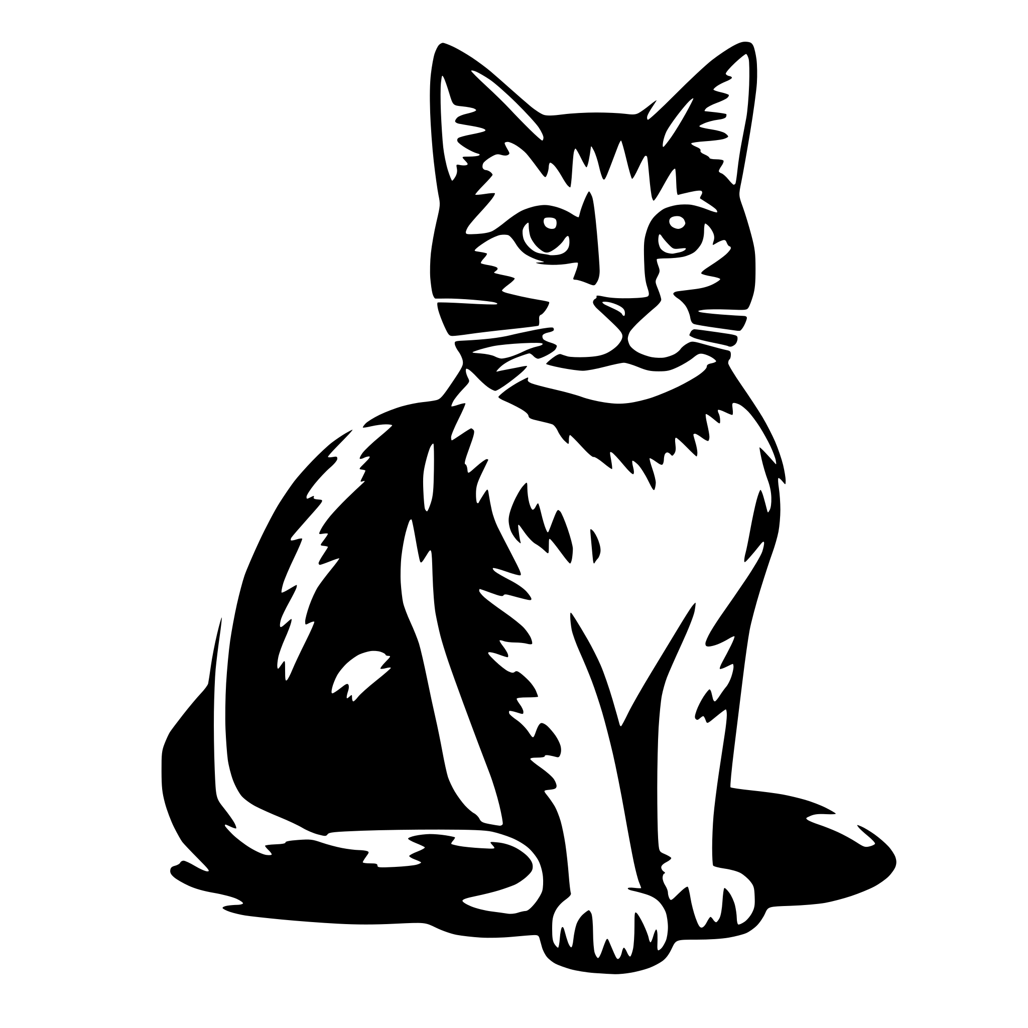 AI-generated SVG of a An wall art decoration of cat